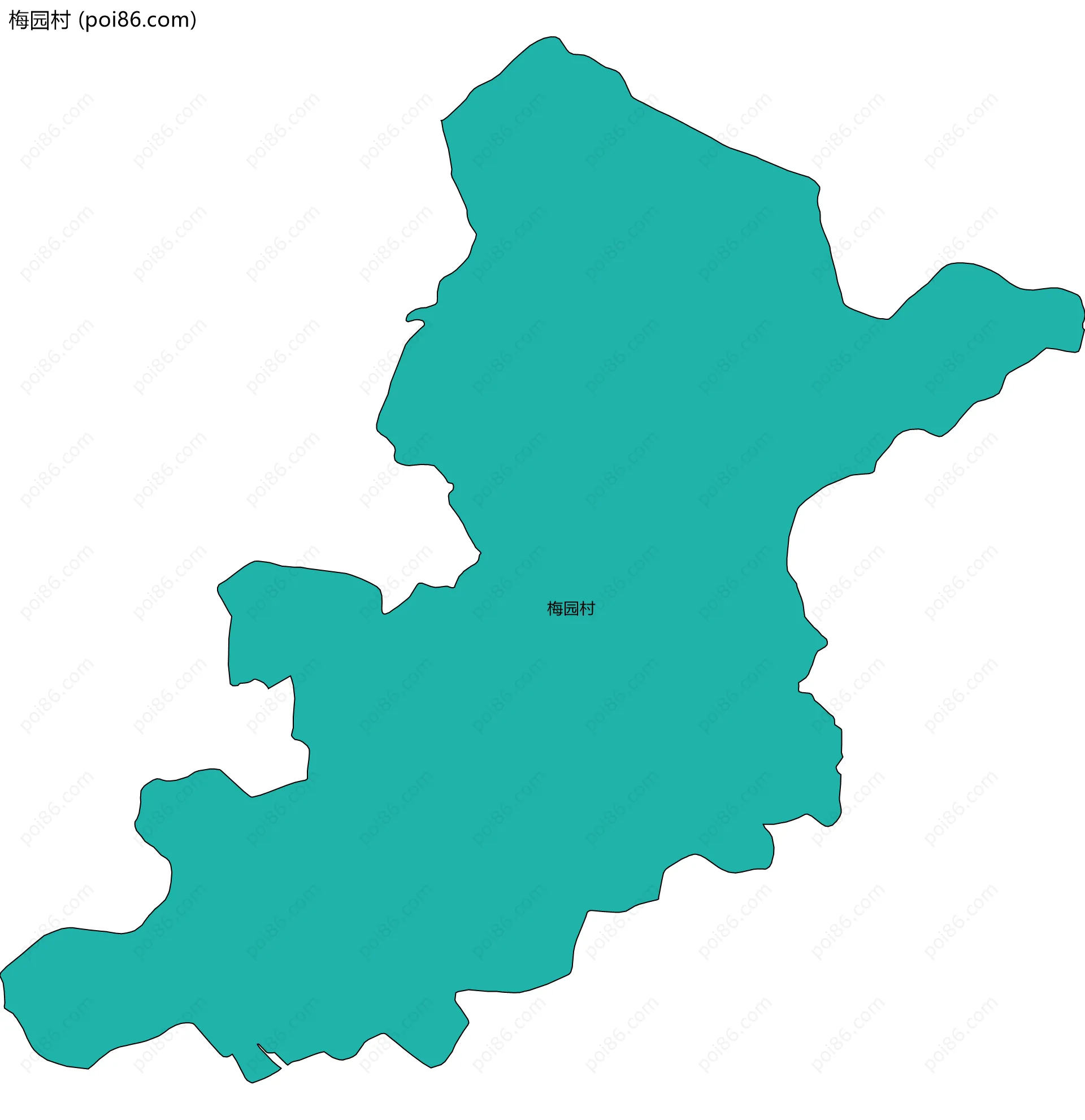 梅园村边界地图