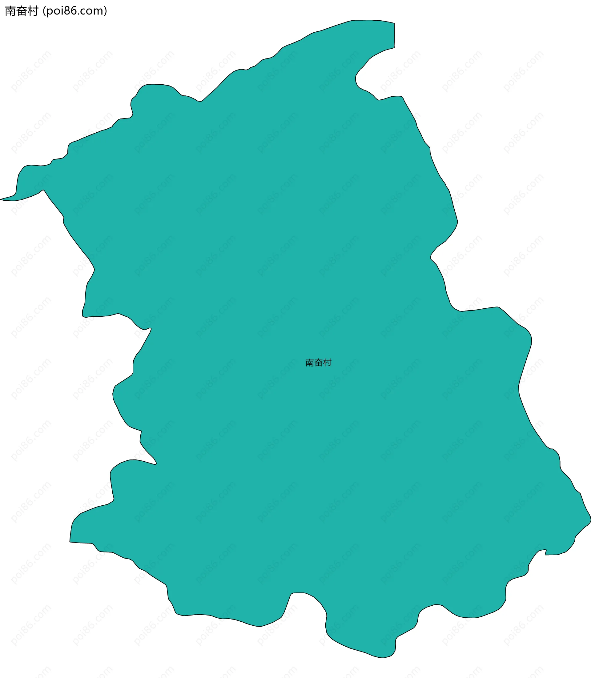 南奋村边界地图