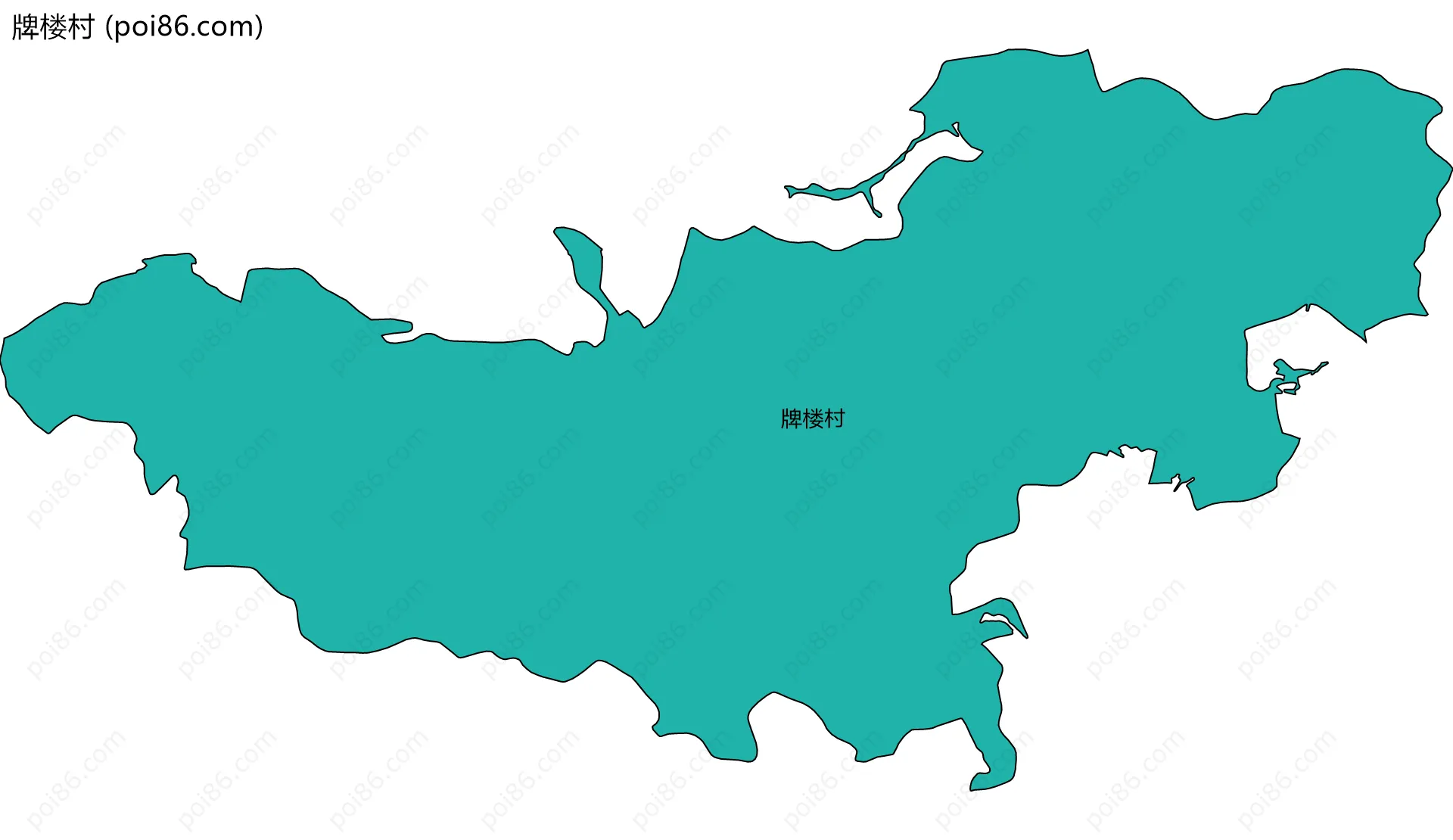 牌楼村边界地图