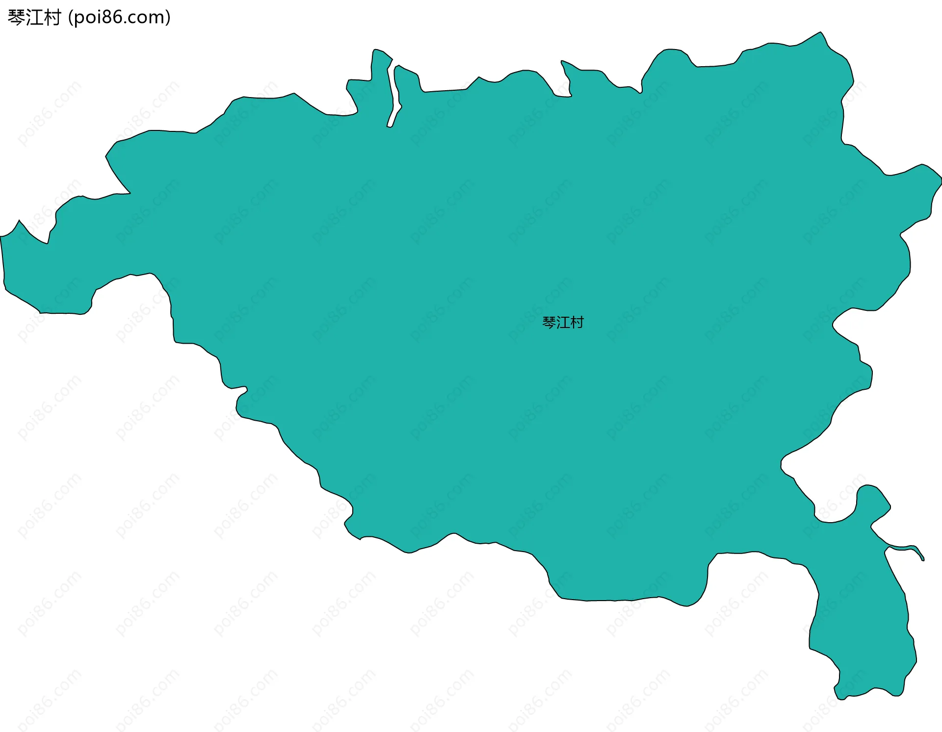琴江村边界地图