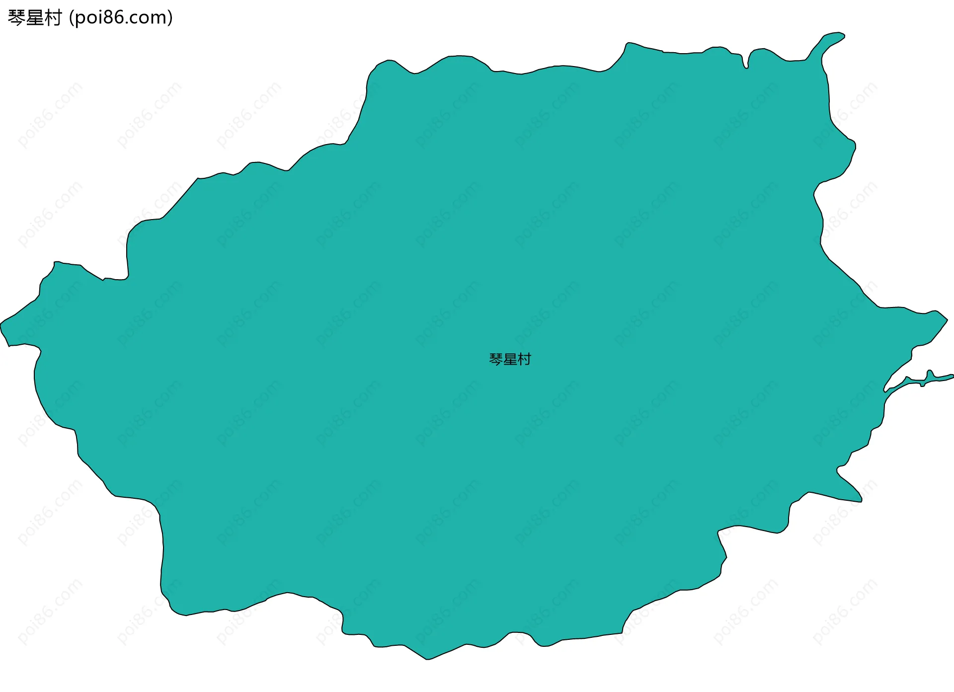 琴星村边界地图
