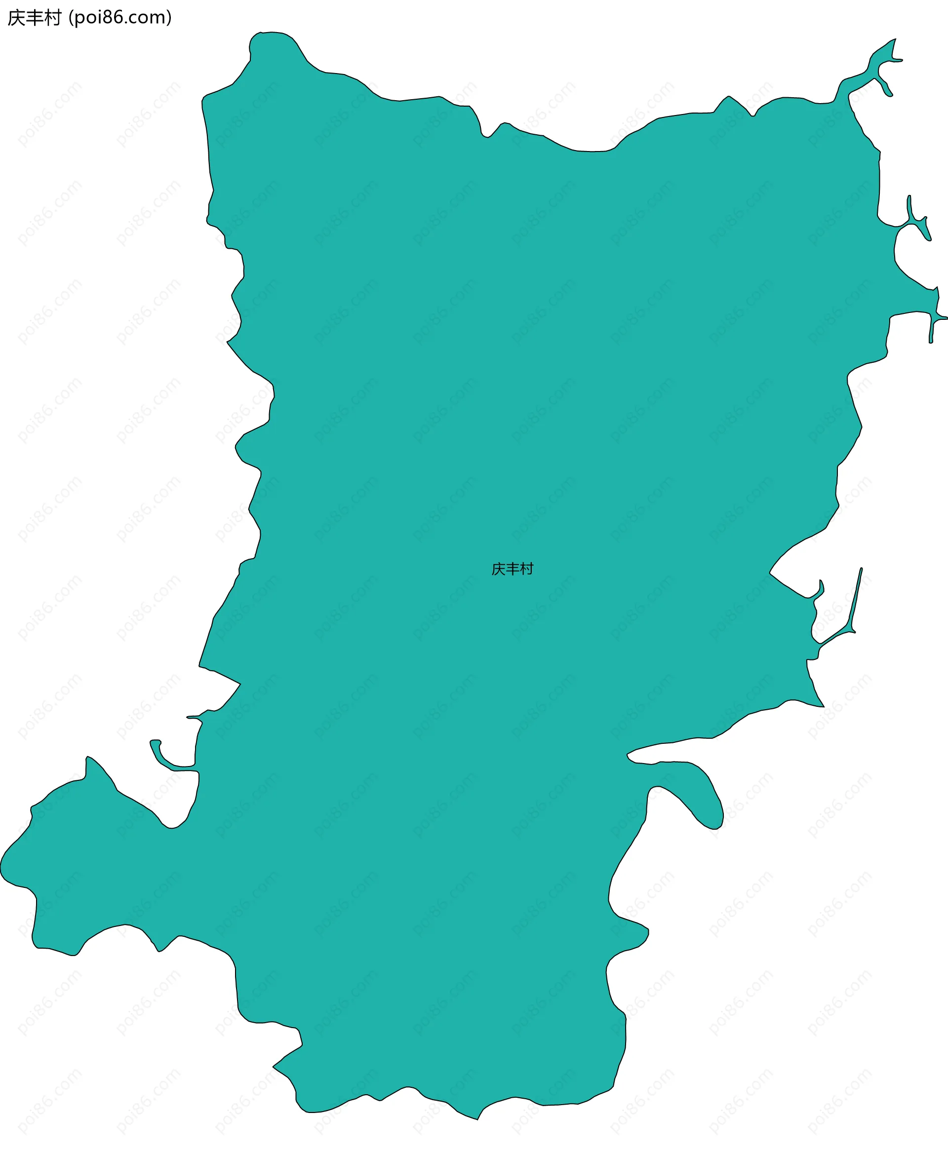 庆丰村边界地图