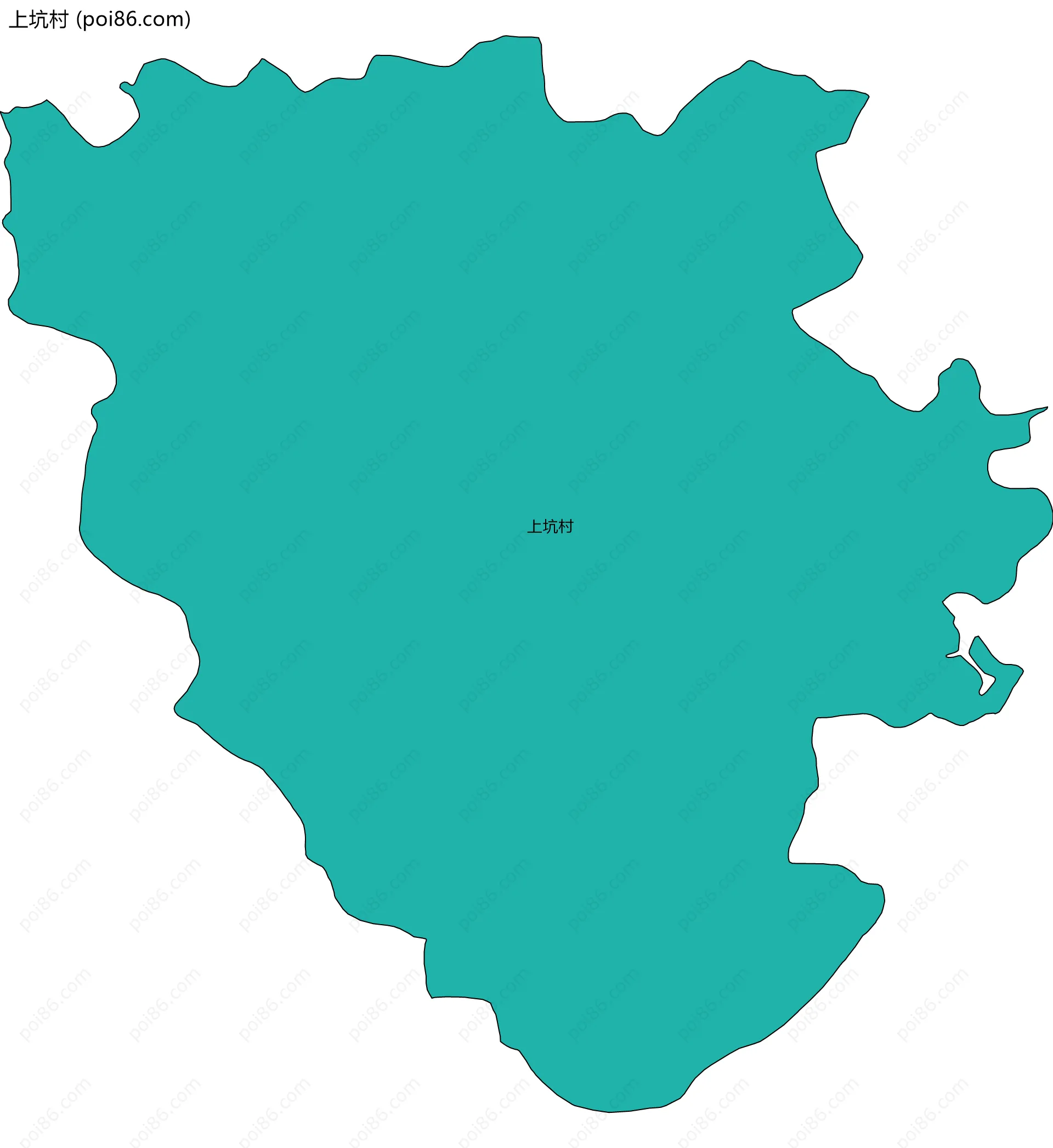 上坑村边界地图