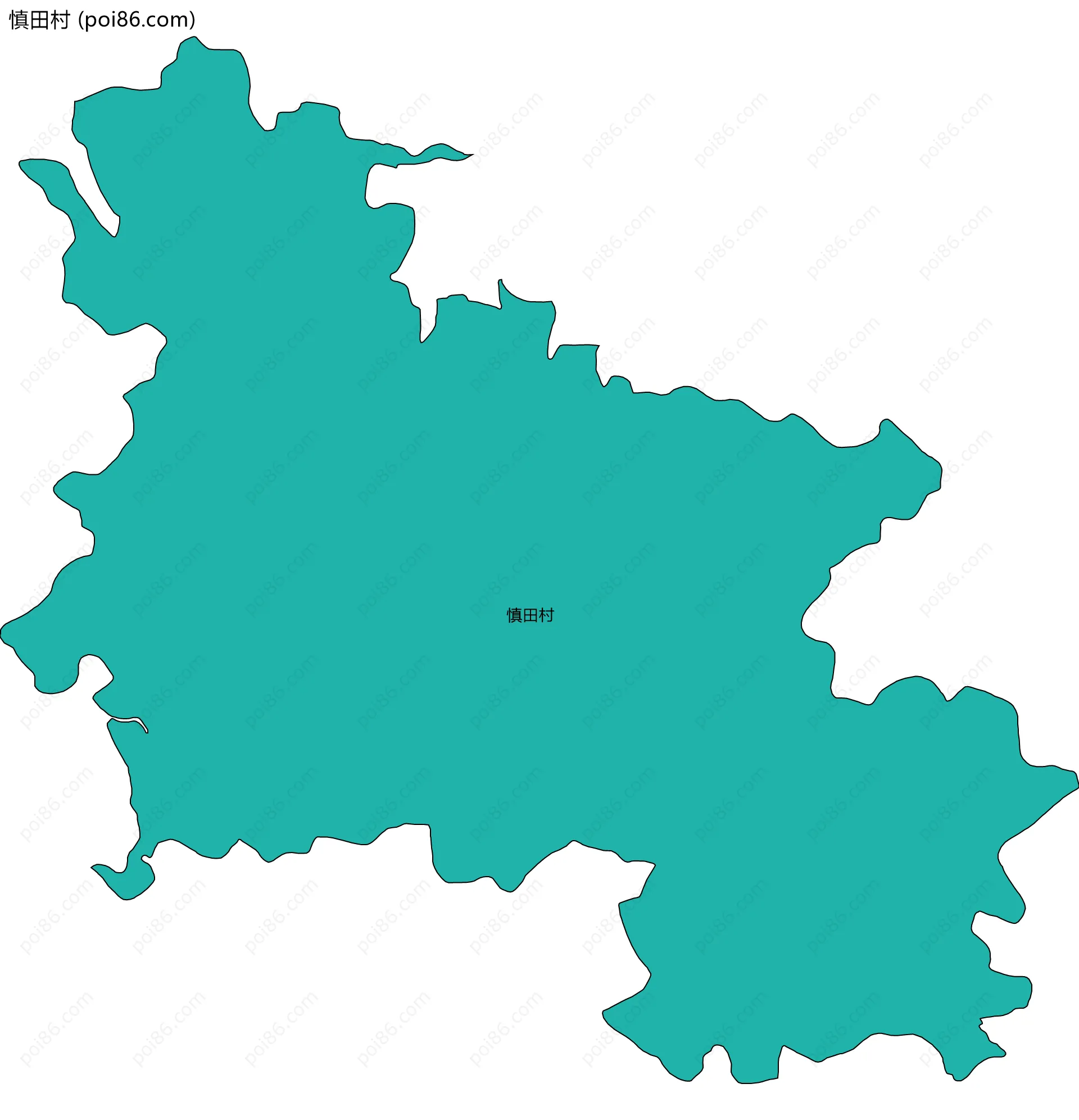 慎田村边界地图