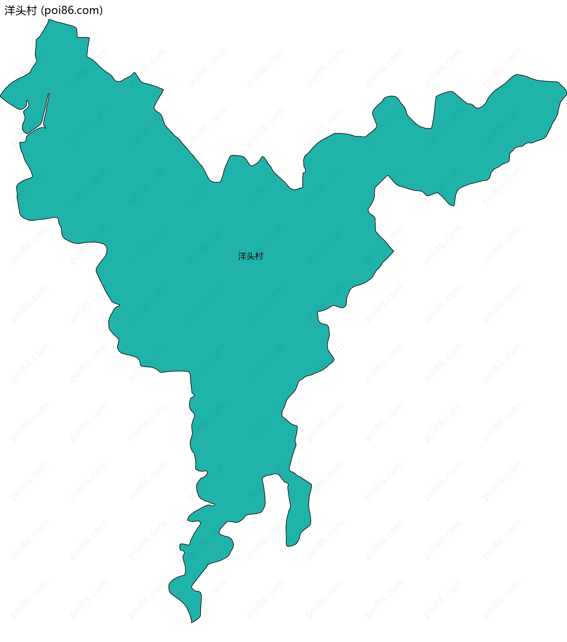 洋头村边界地图