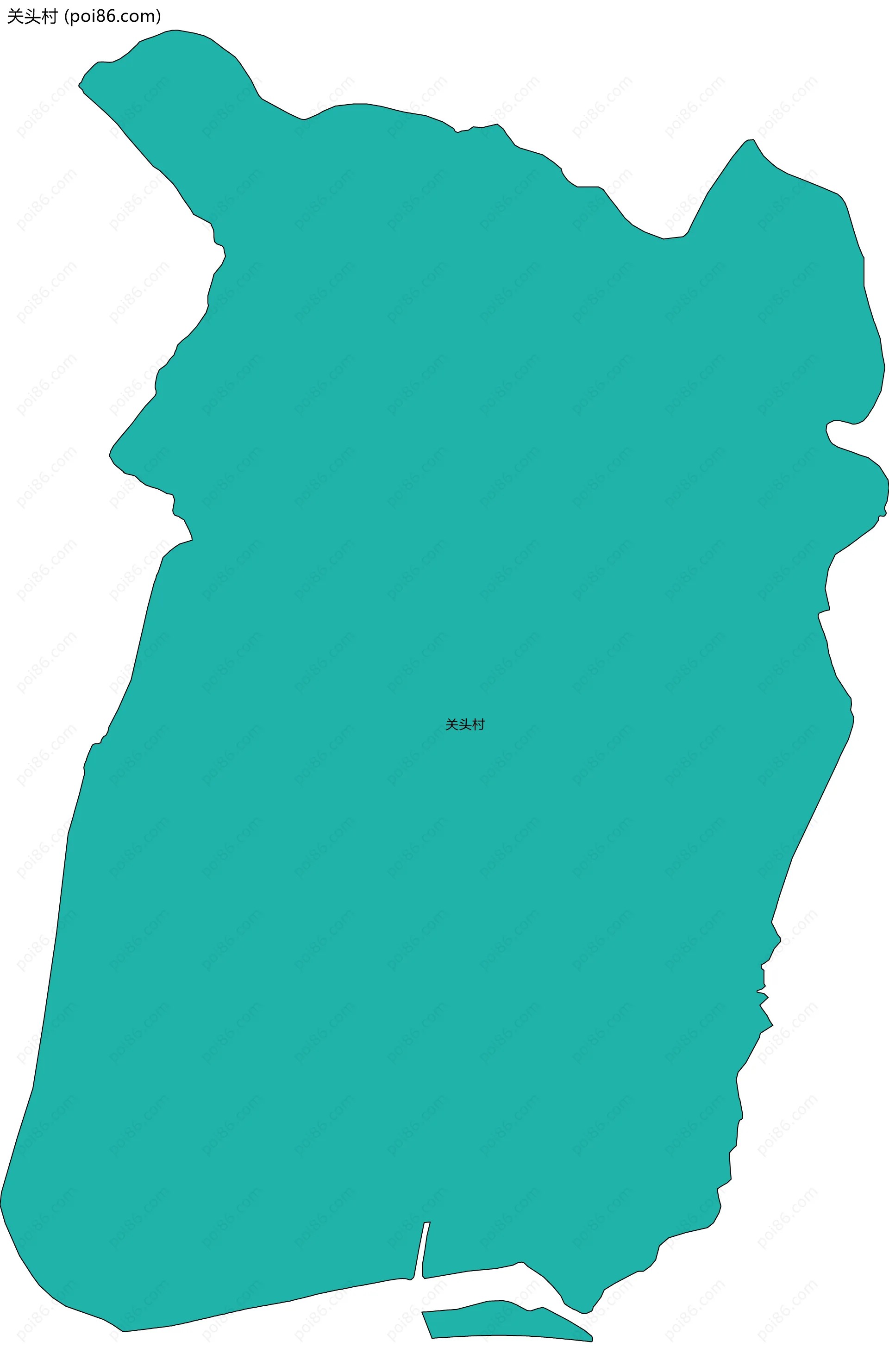 关头村边界地图