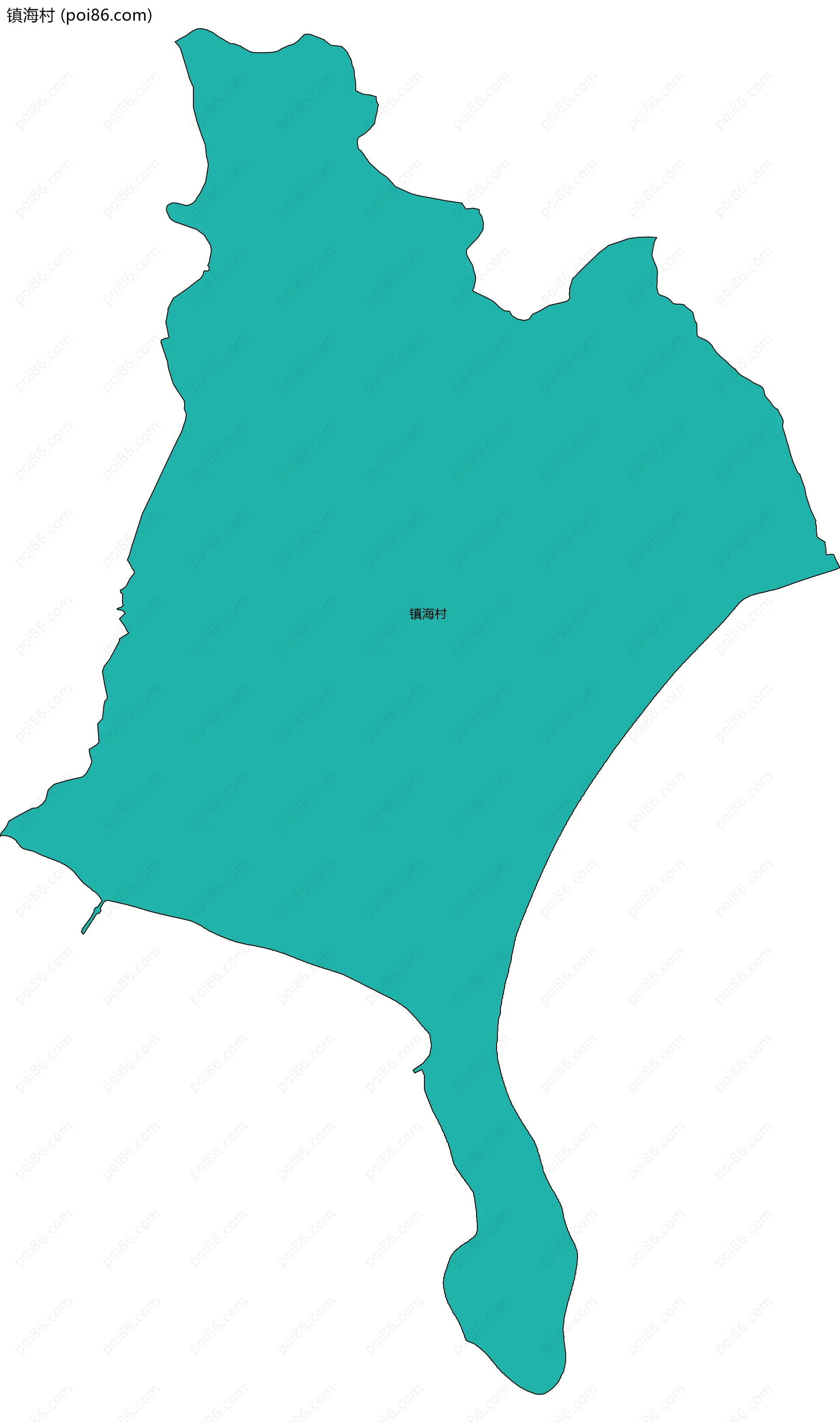 镇海村边界地图