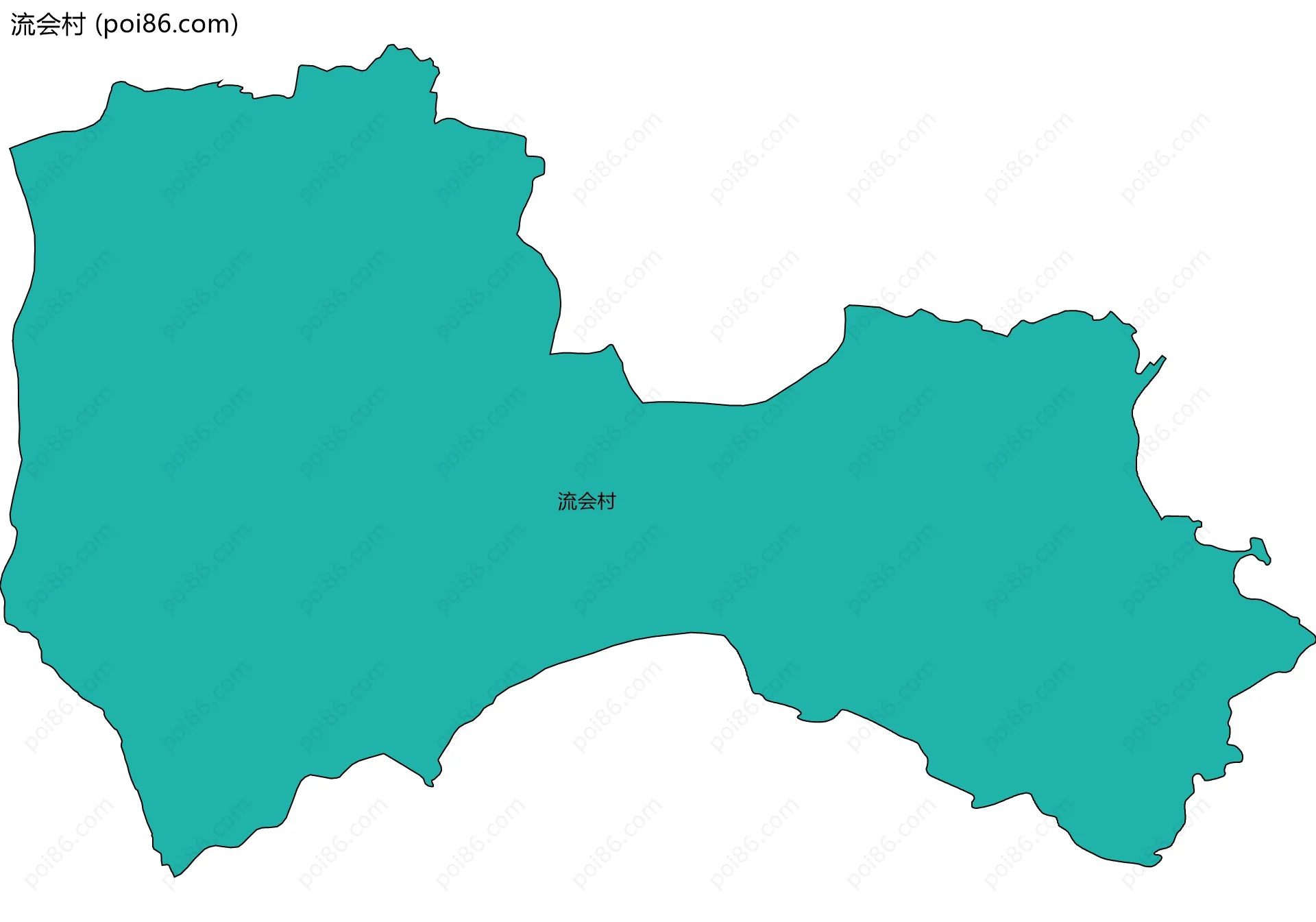 流会村边界地图