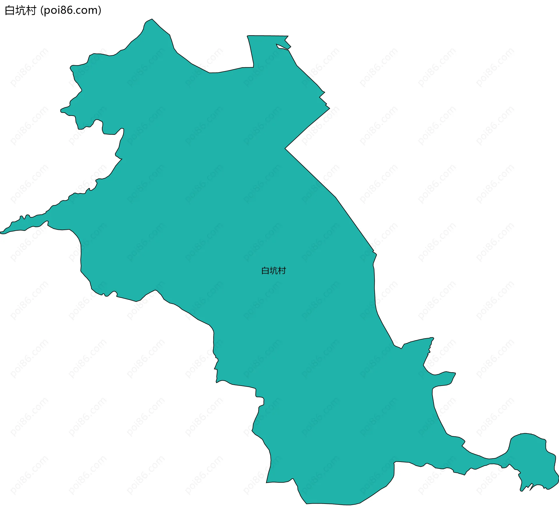 白坑村边界地图