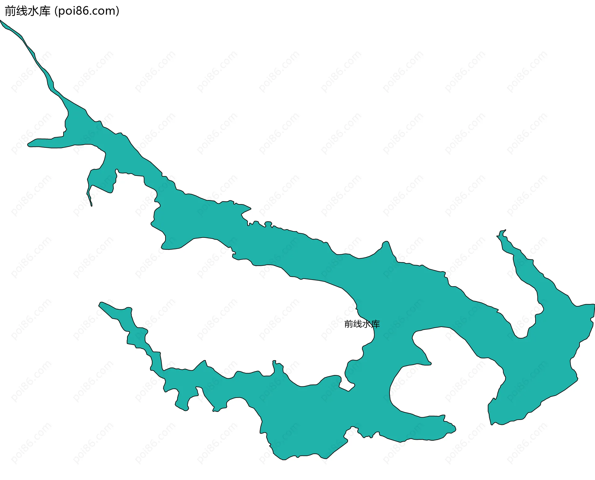 前线水库边界地图