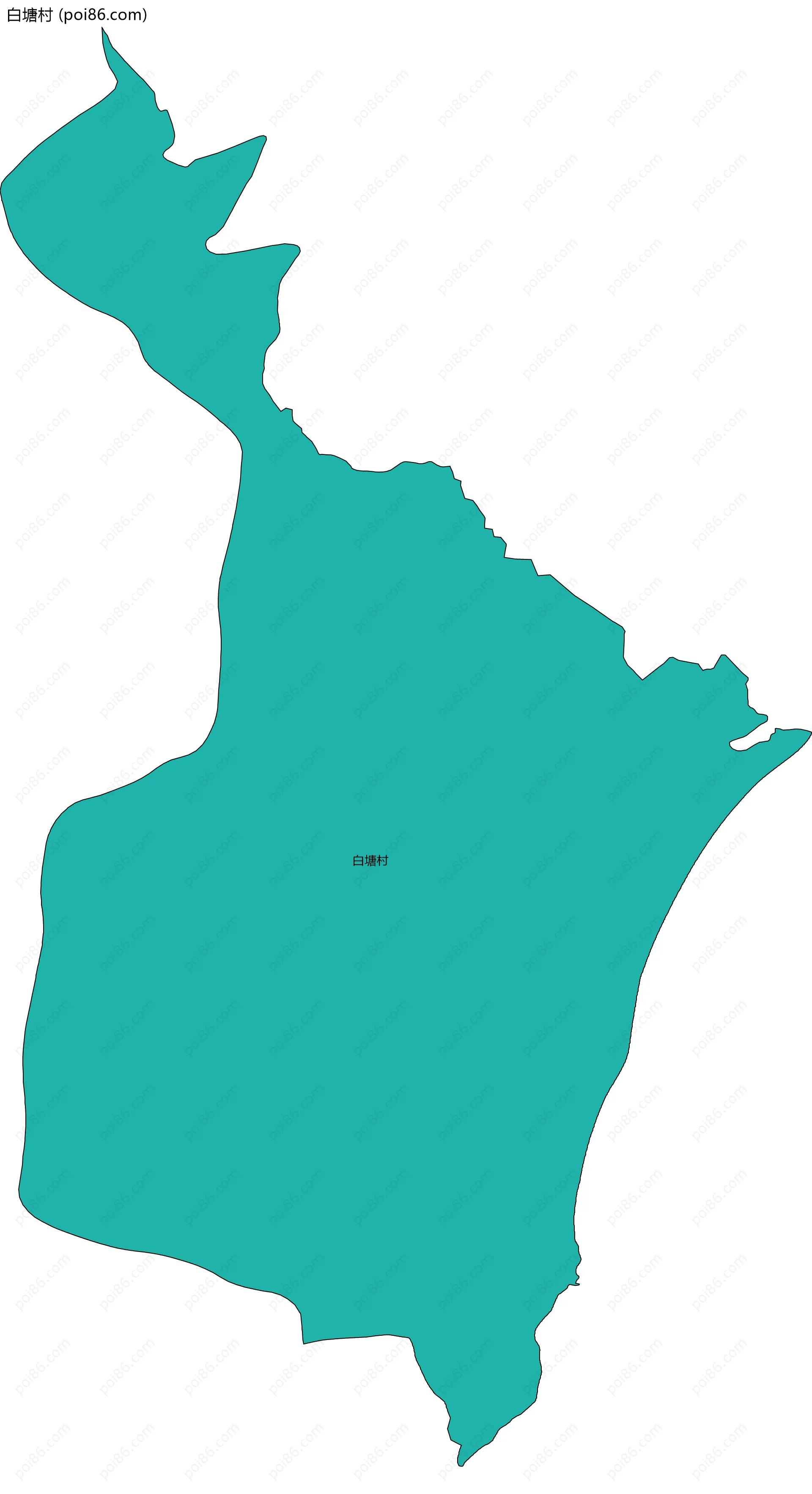 白塘村边界地图