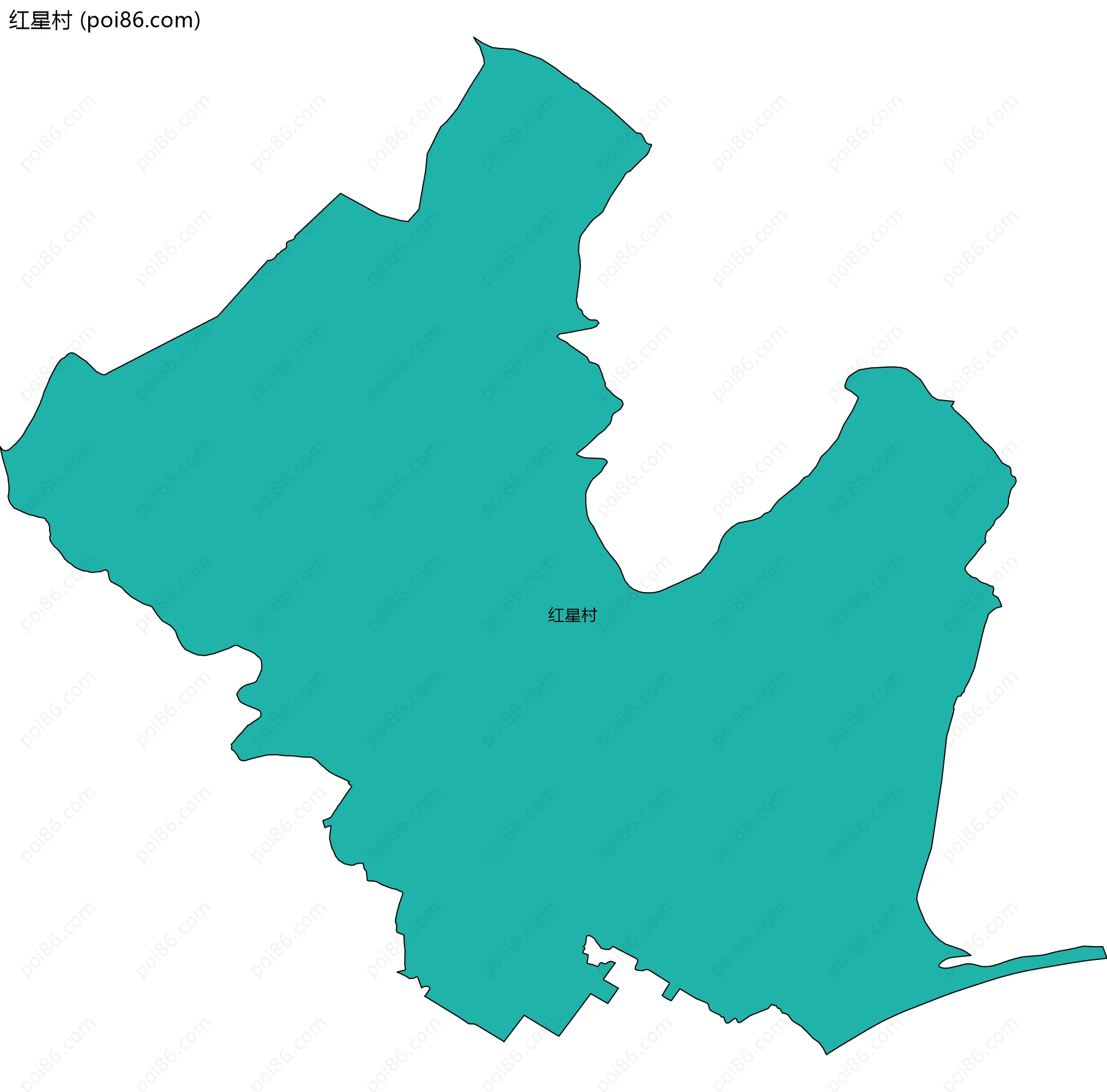 红星村边界地图
