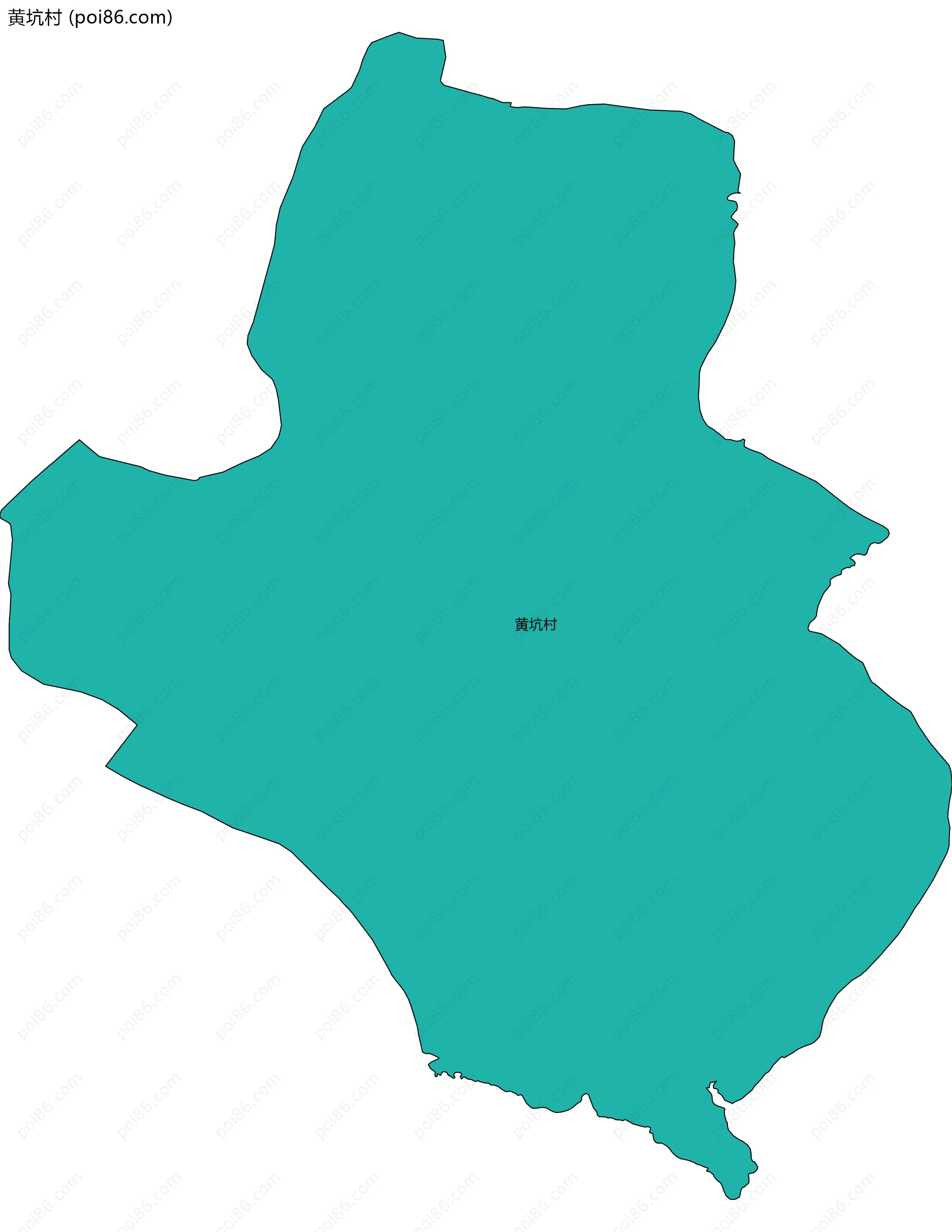 黄坑村边界地图