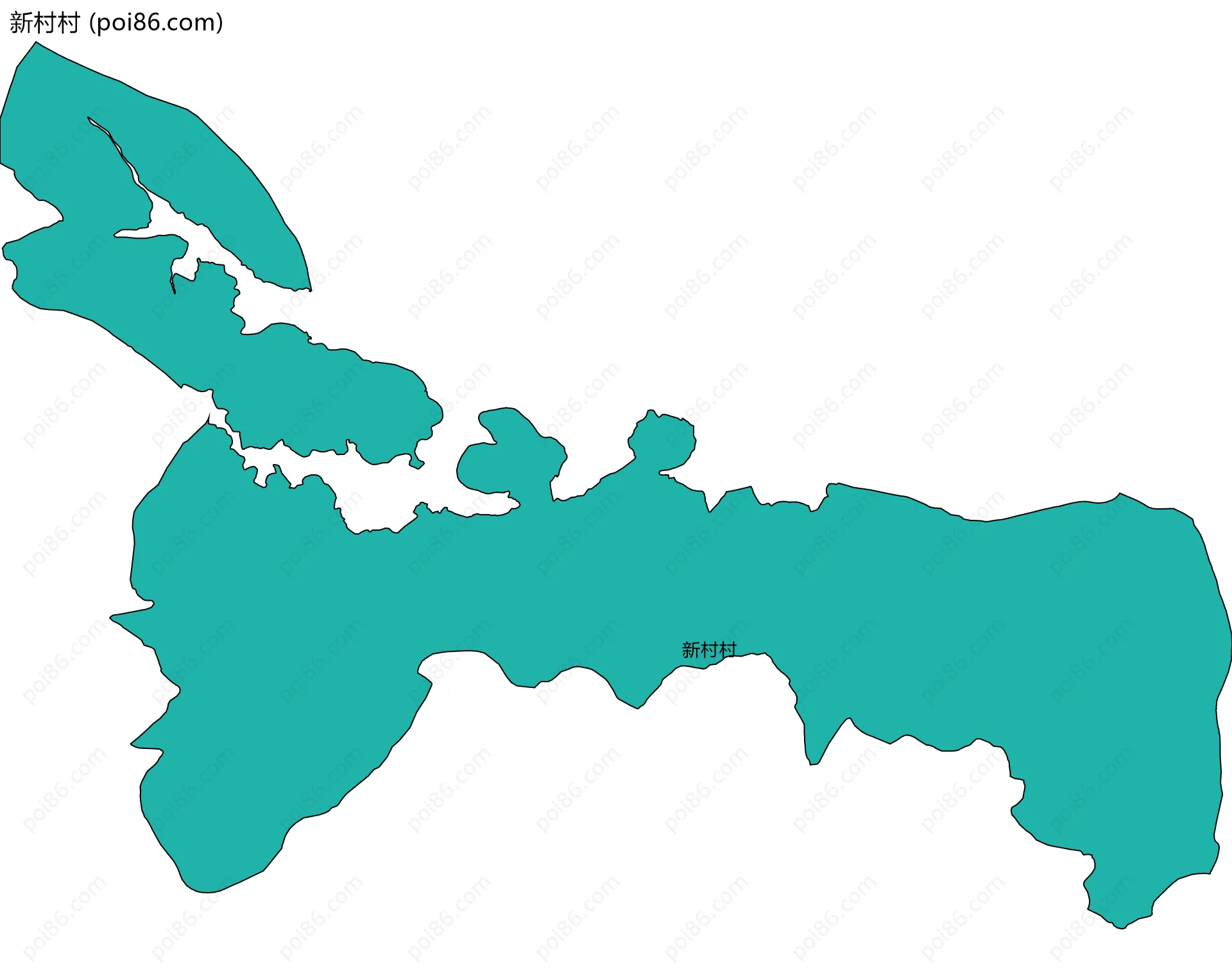 新村村边界地图