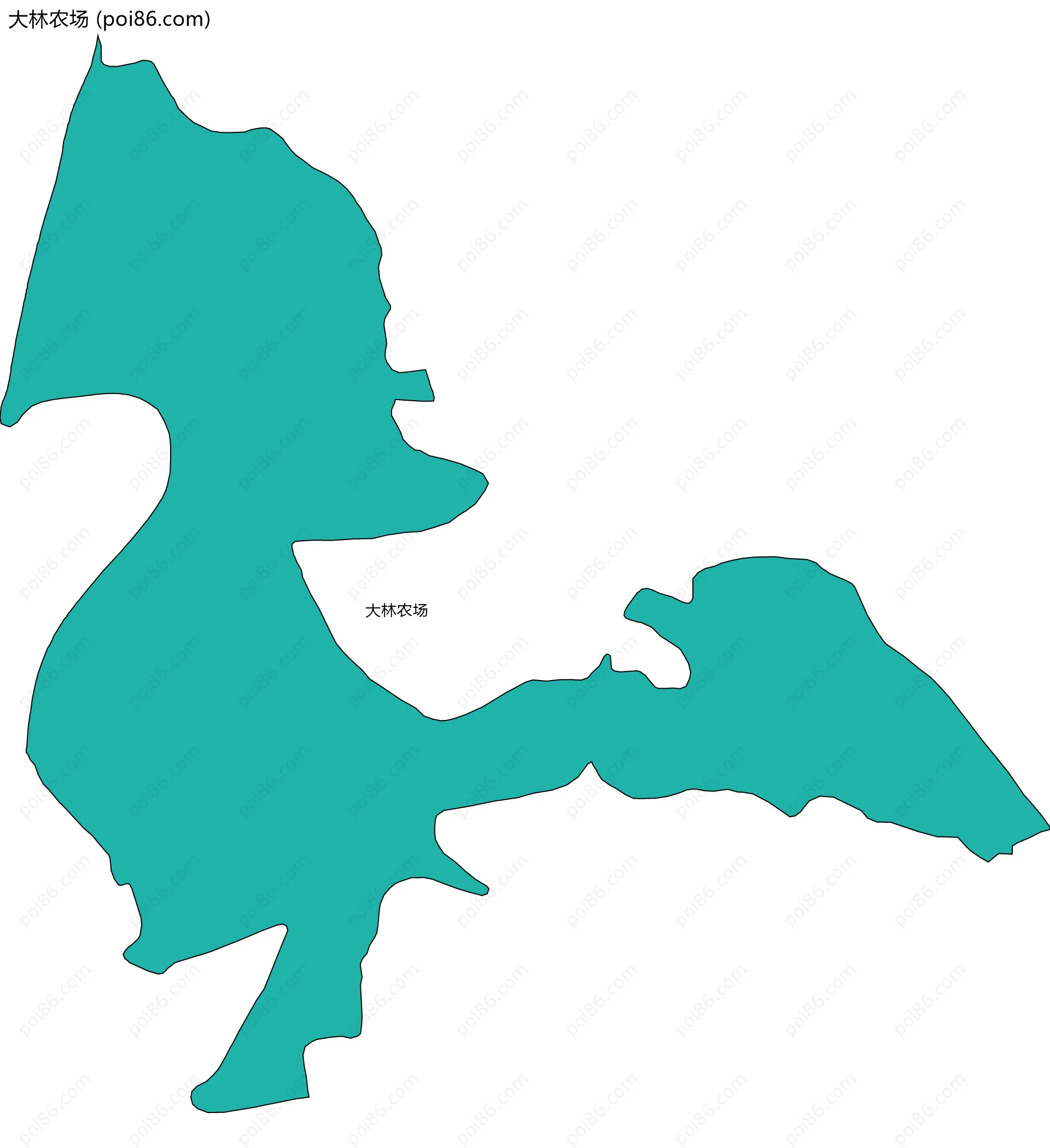 大林农场边界地图