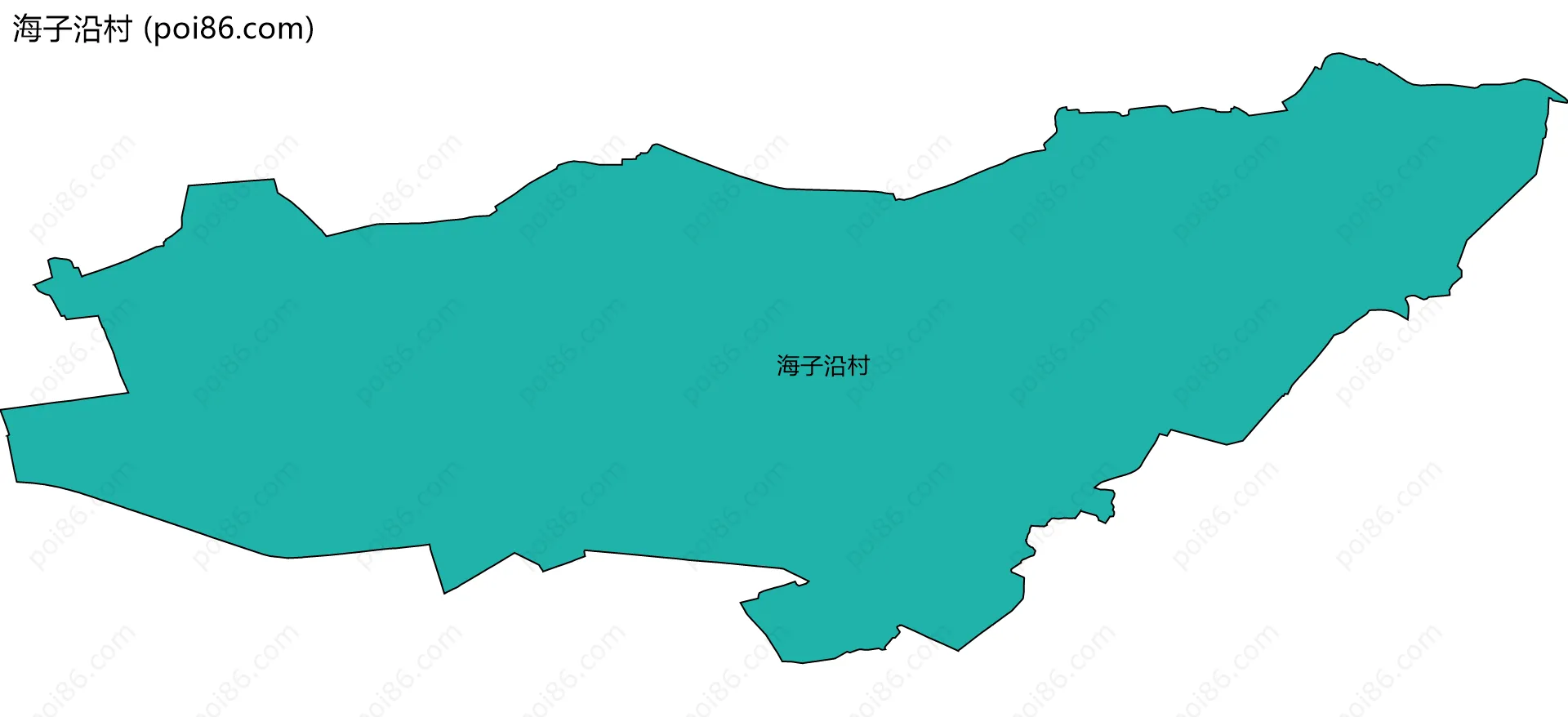 海子沿村边界地图