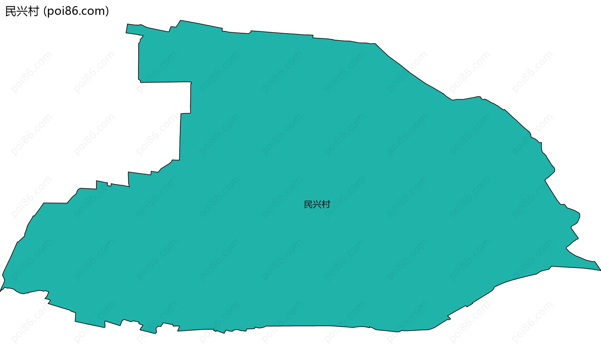 民兴村边界地图