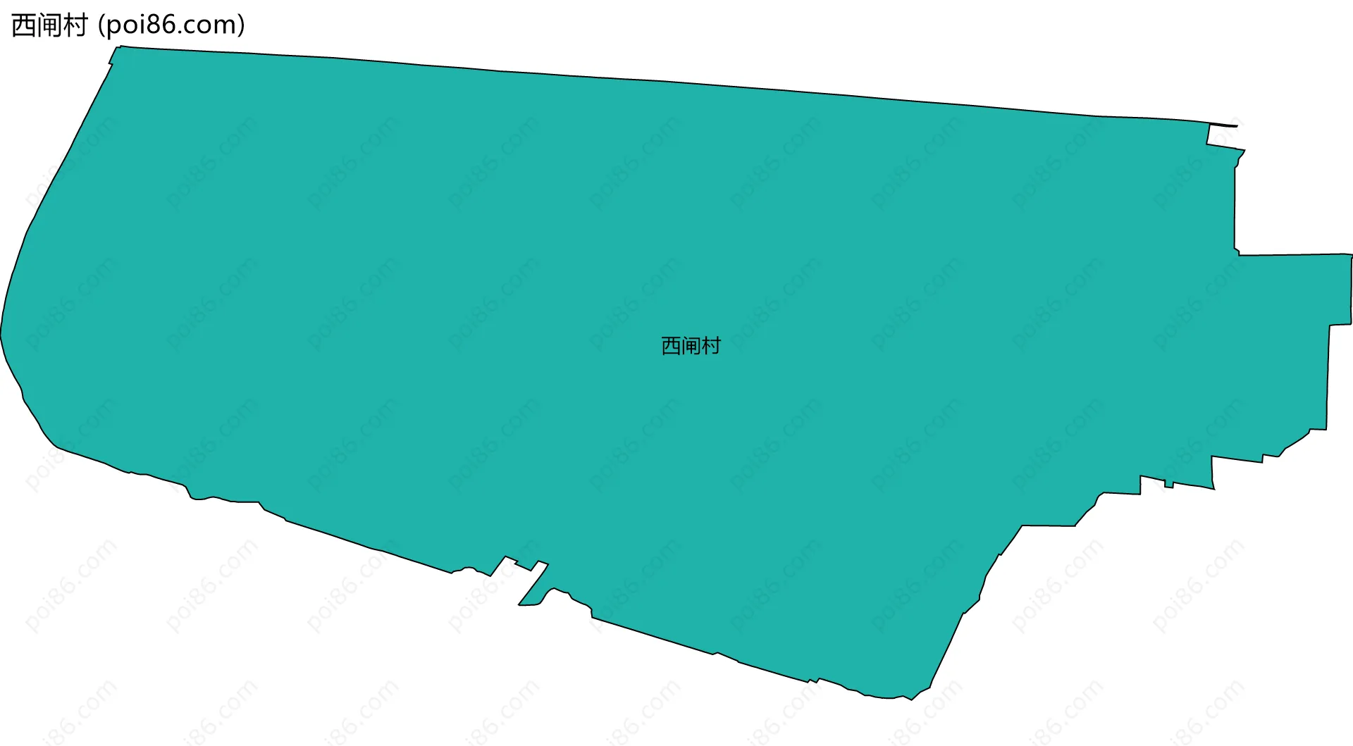 西闸村边界地图