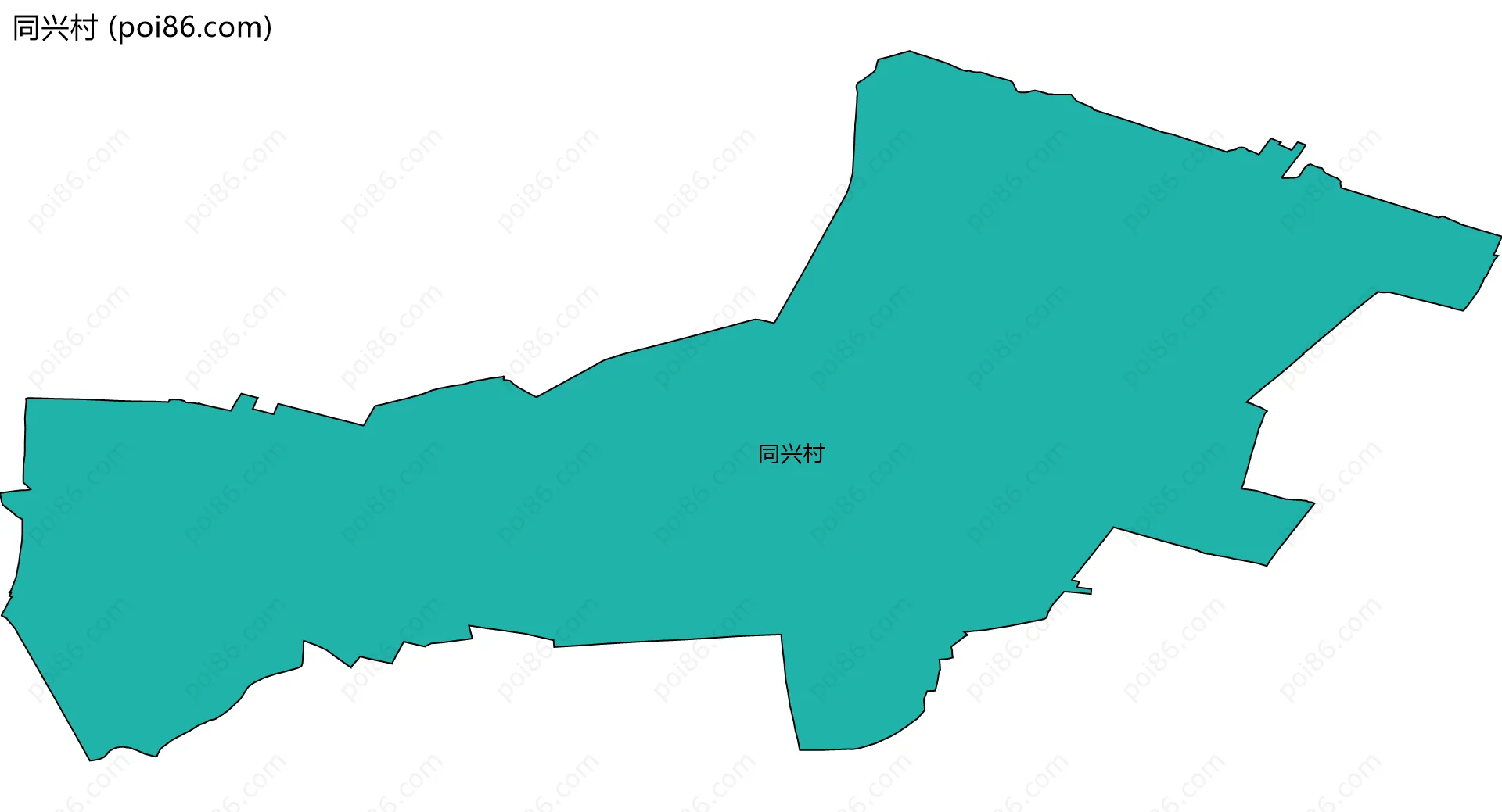同兴村边界地图