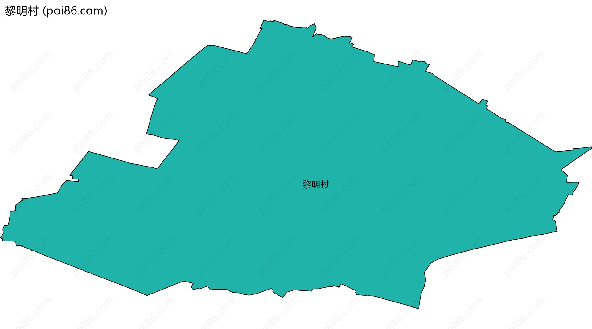 黎明村边界地图