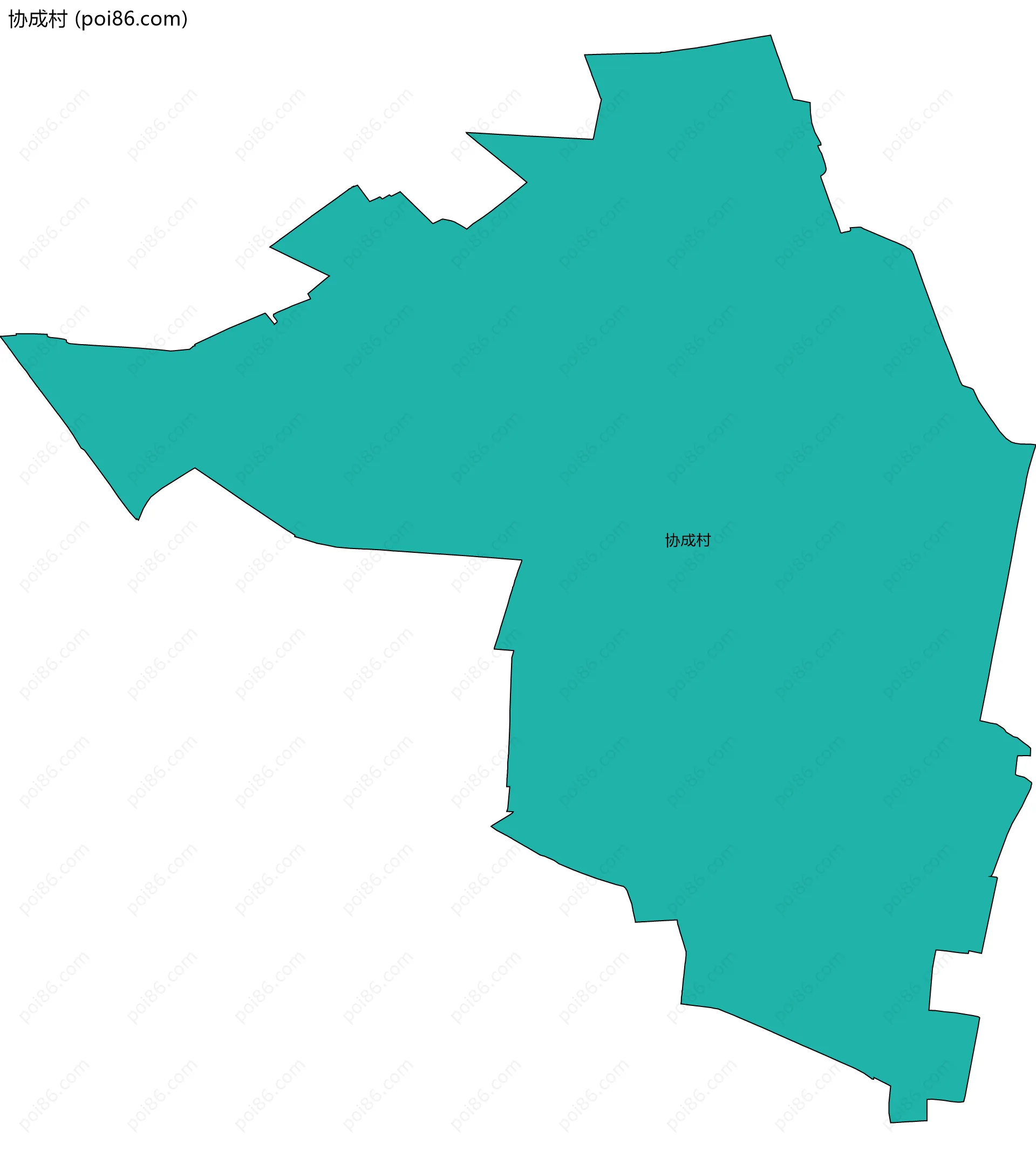 协成村边界地图