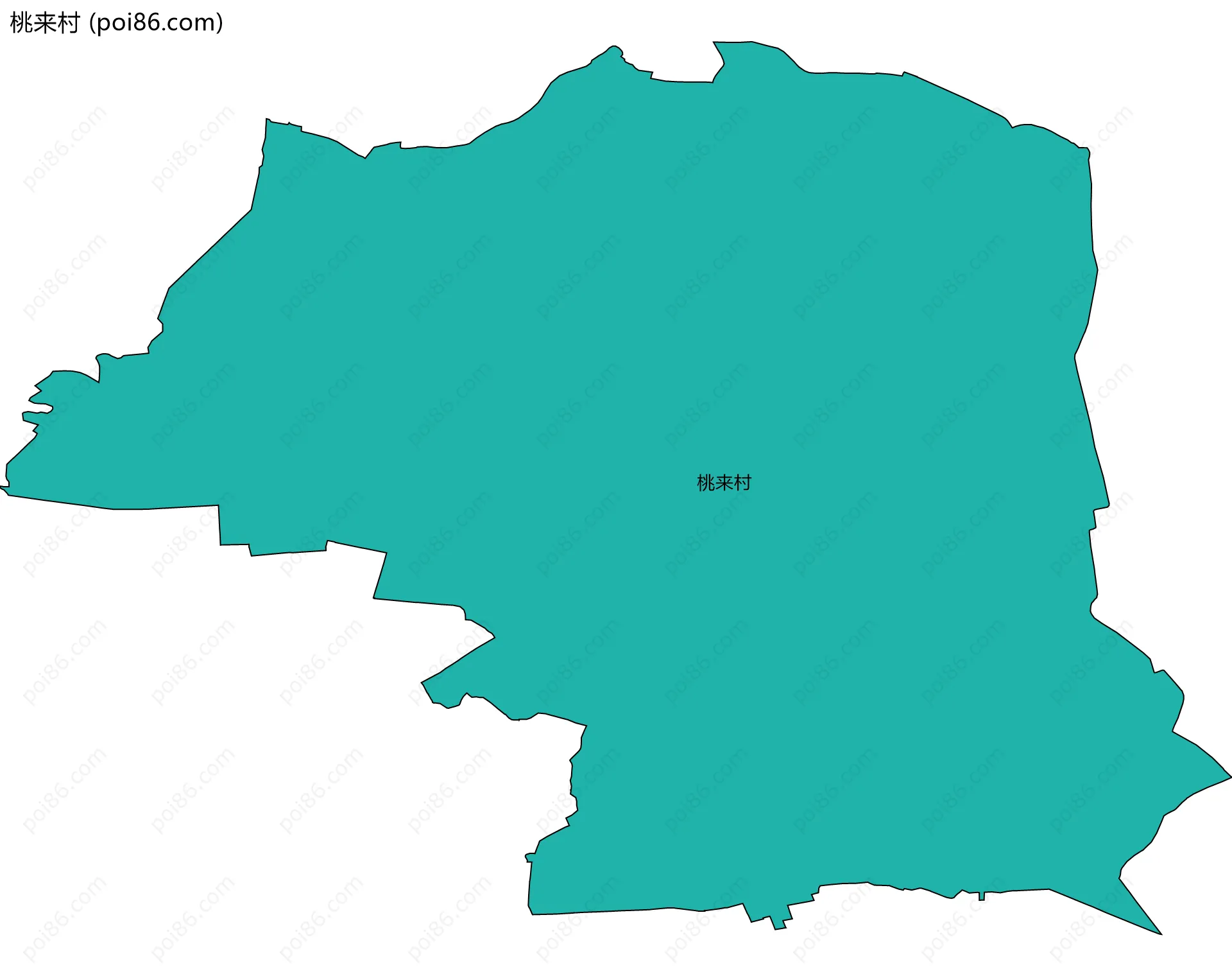 桃来村边界地图