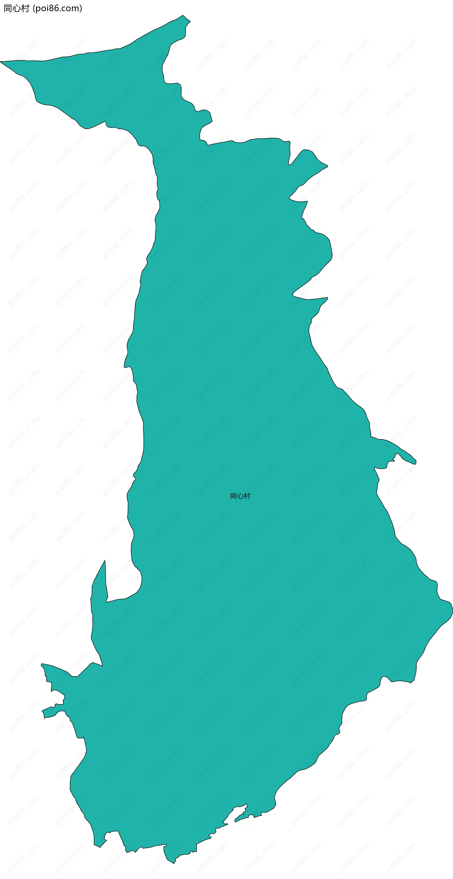 同心村边界地图