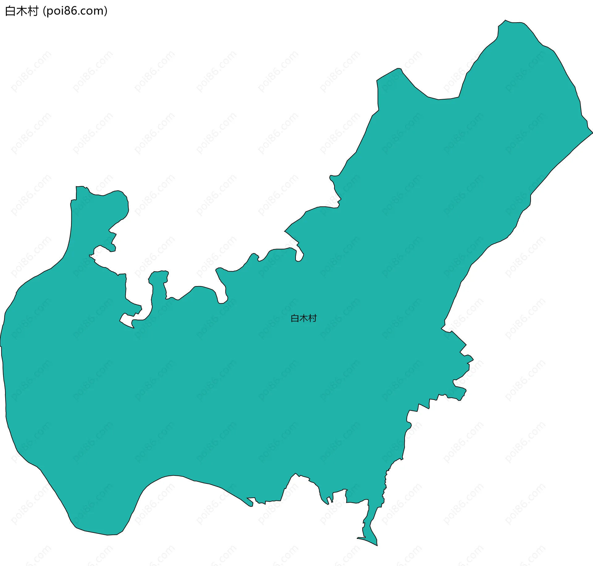 白木村边界地图