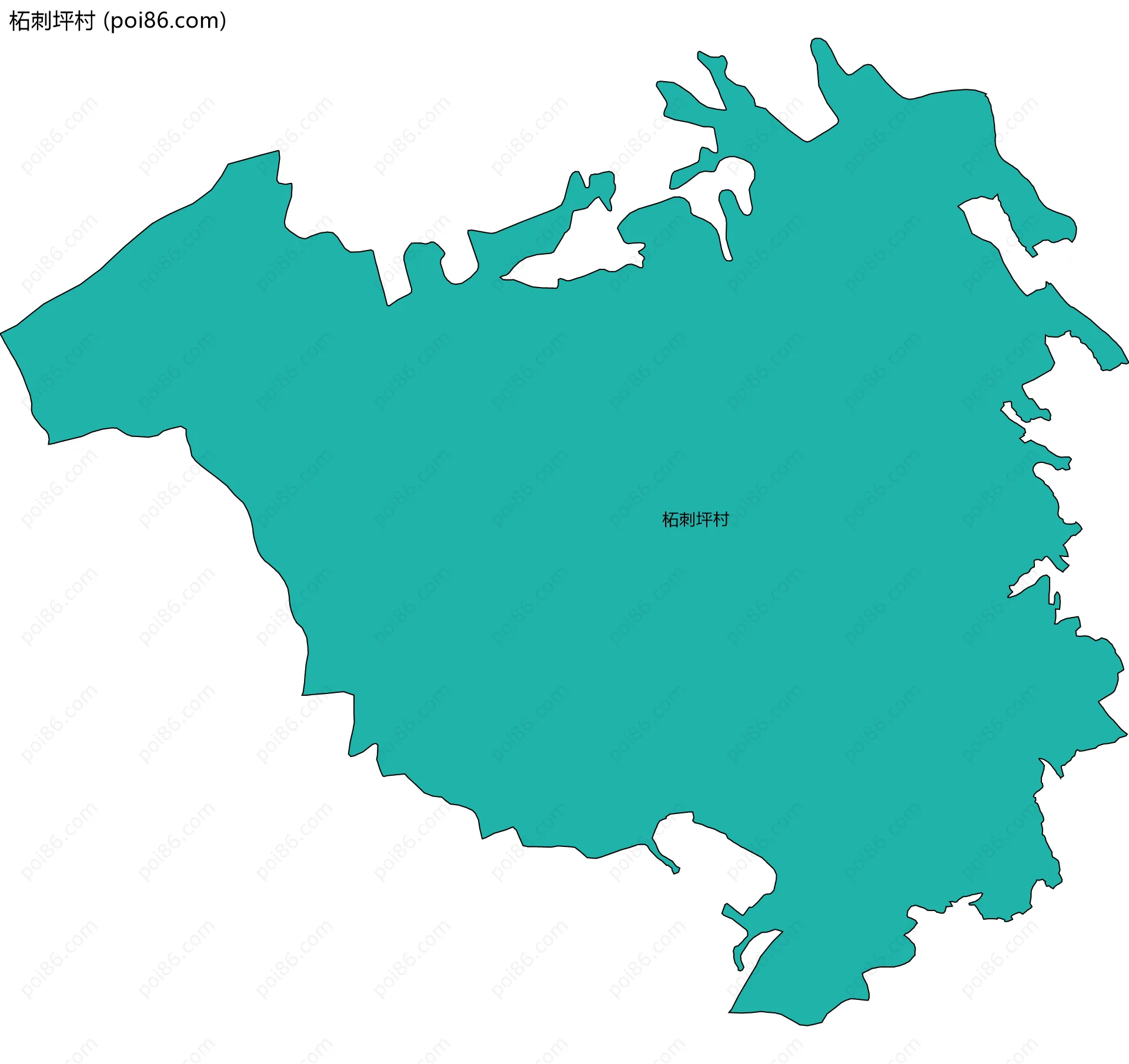 柘刺坪村边界地图