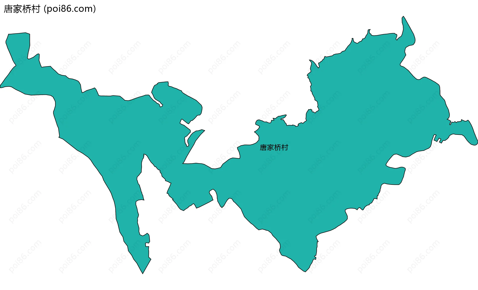 唐家桥村边界地图