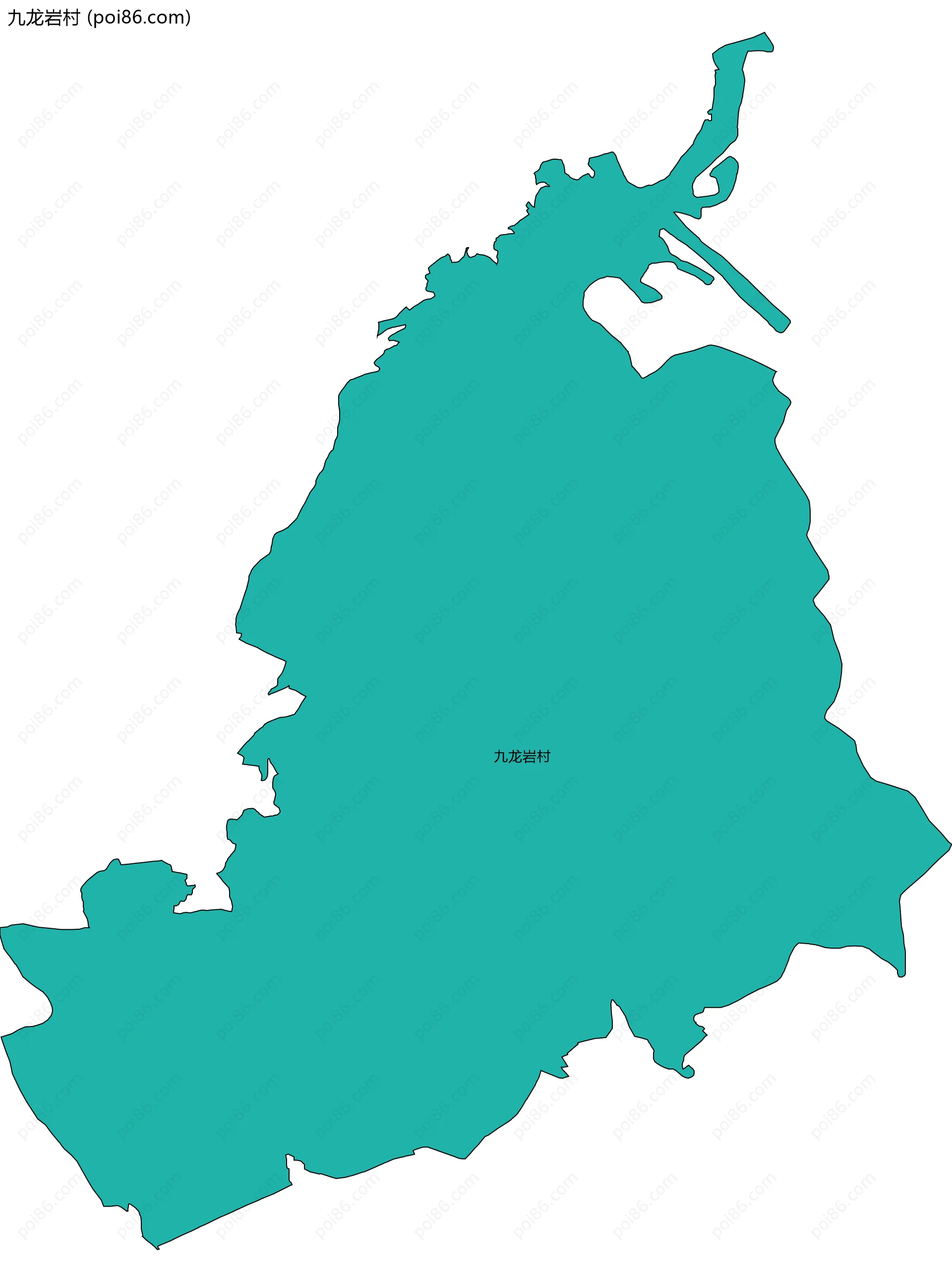 九龙岩村边界地图