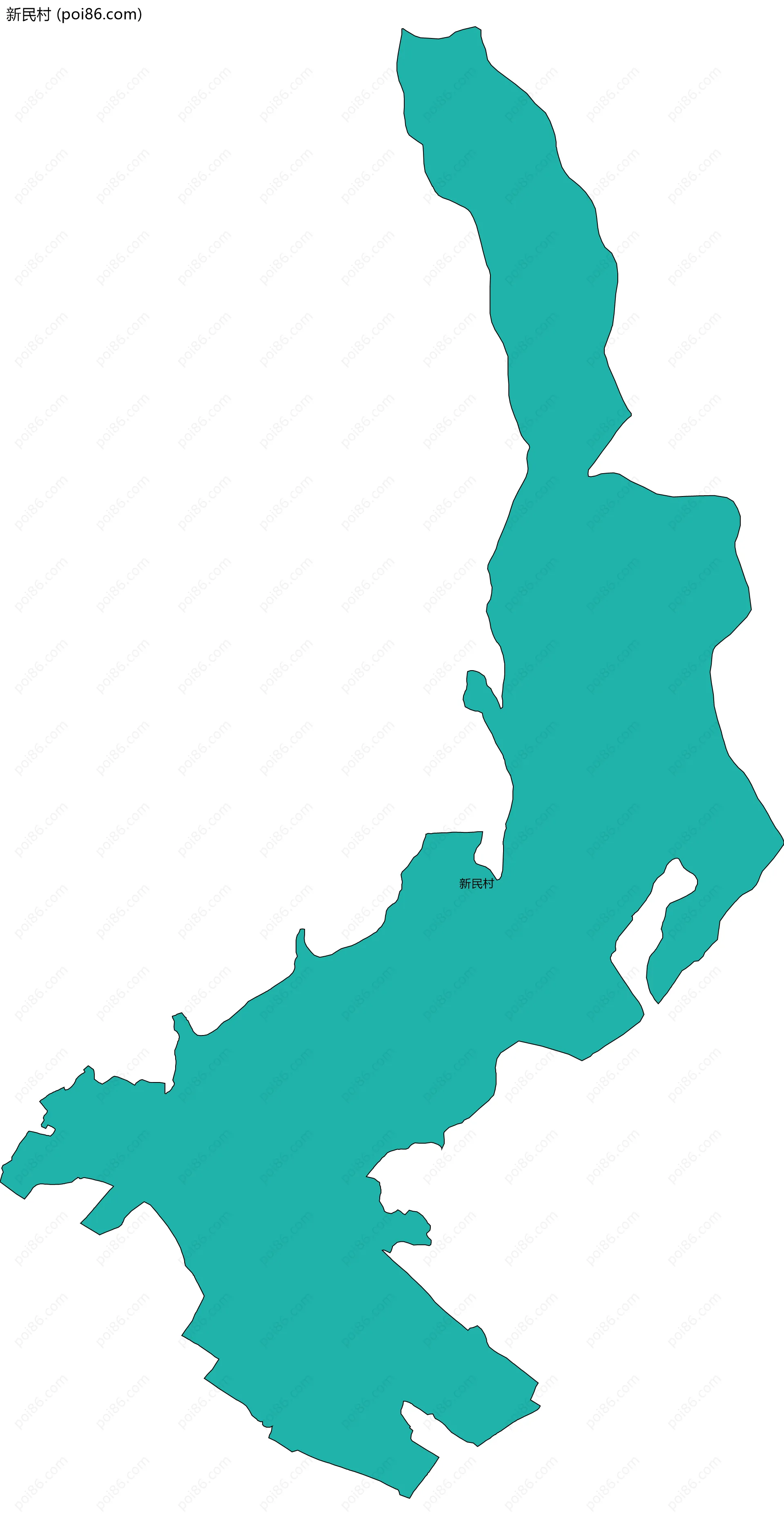 新民村边界地图