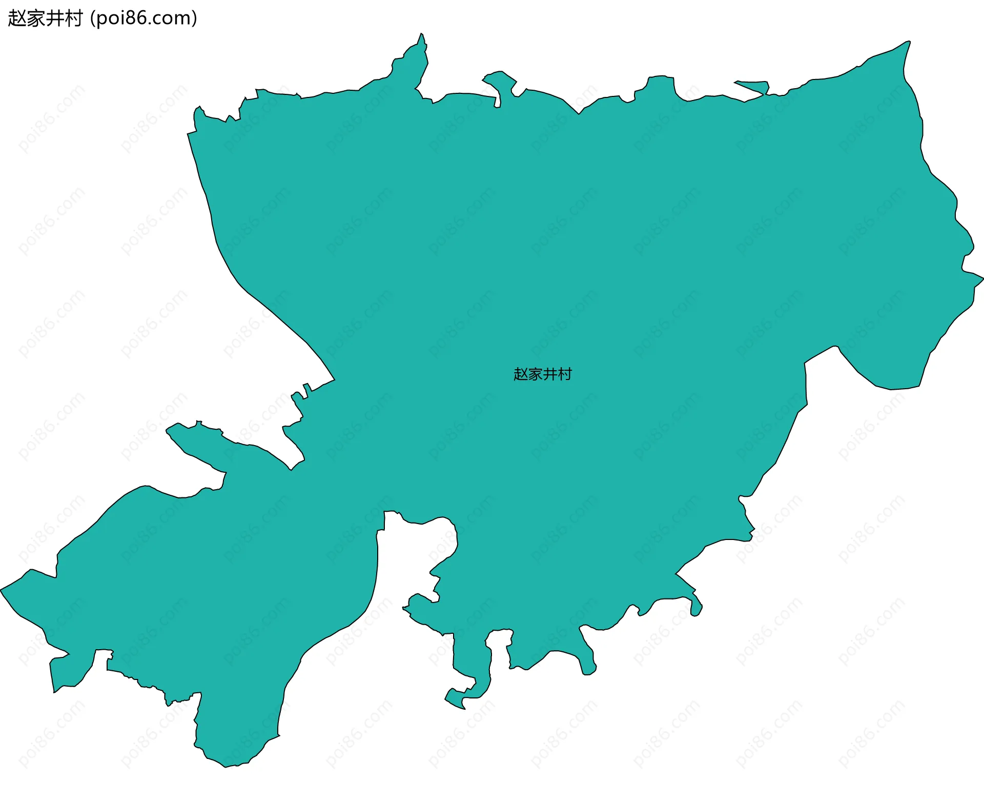 赵家井村边界地图