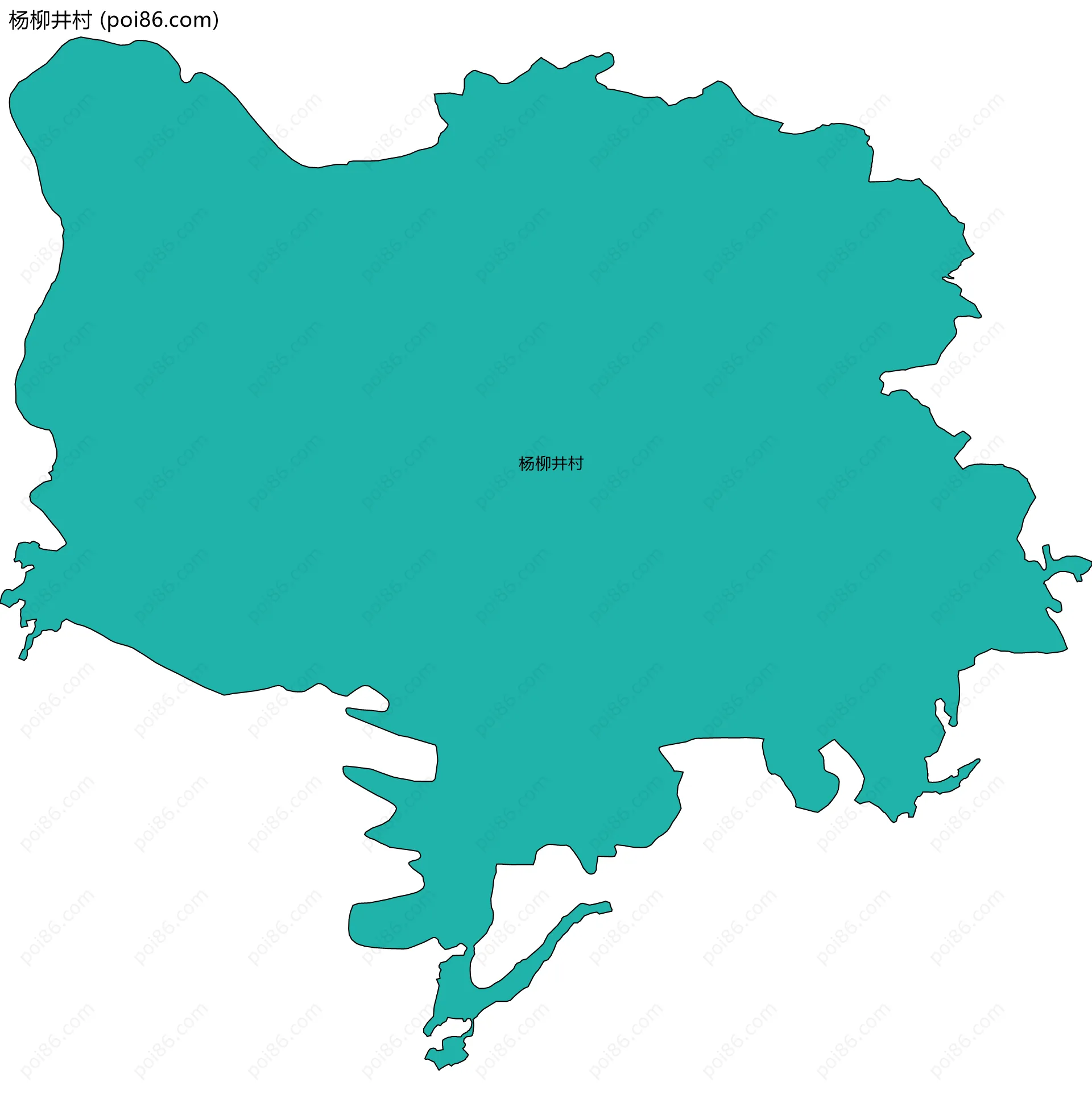 杨柳井村边界地图