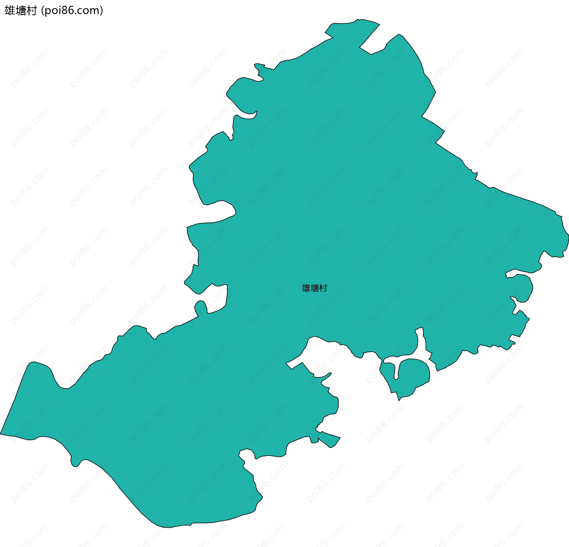 雄塘村边界地图