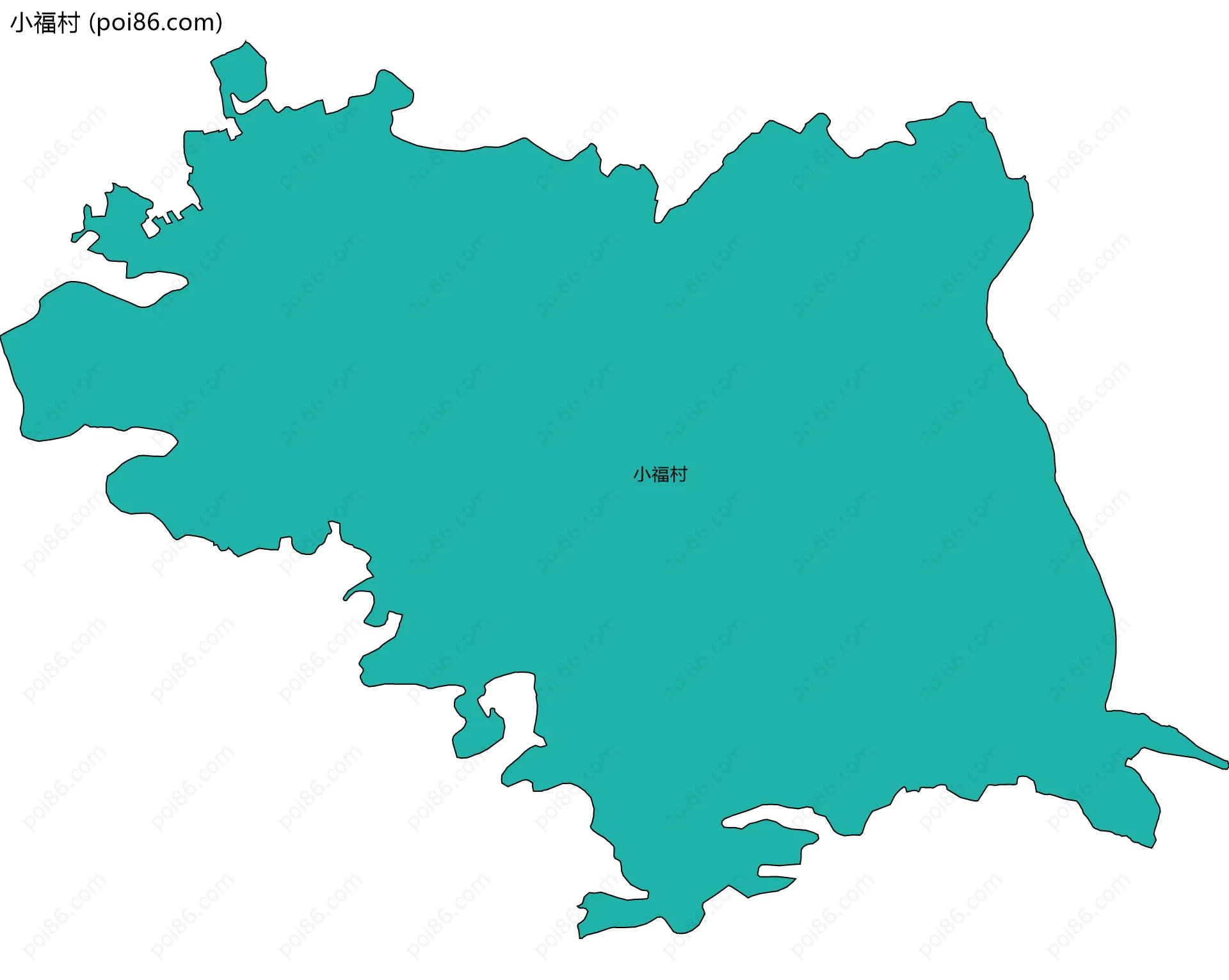 小福村边界地图
