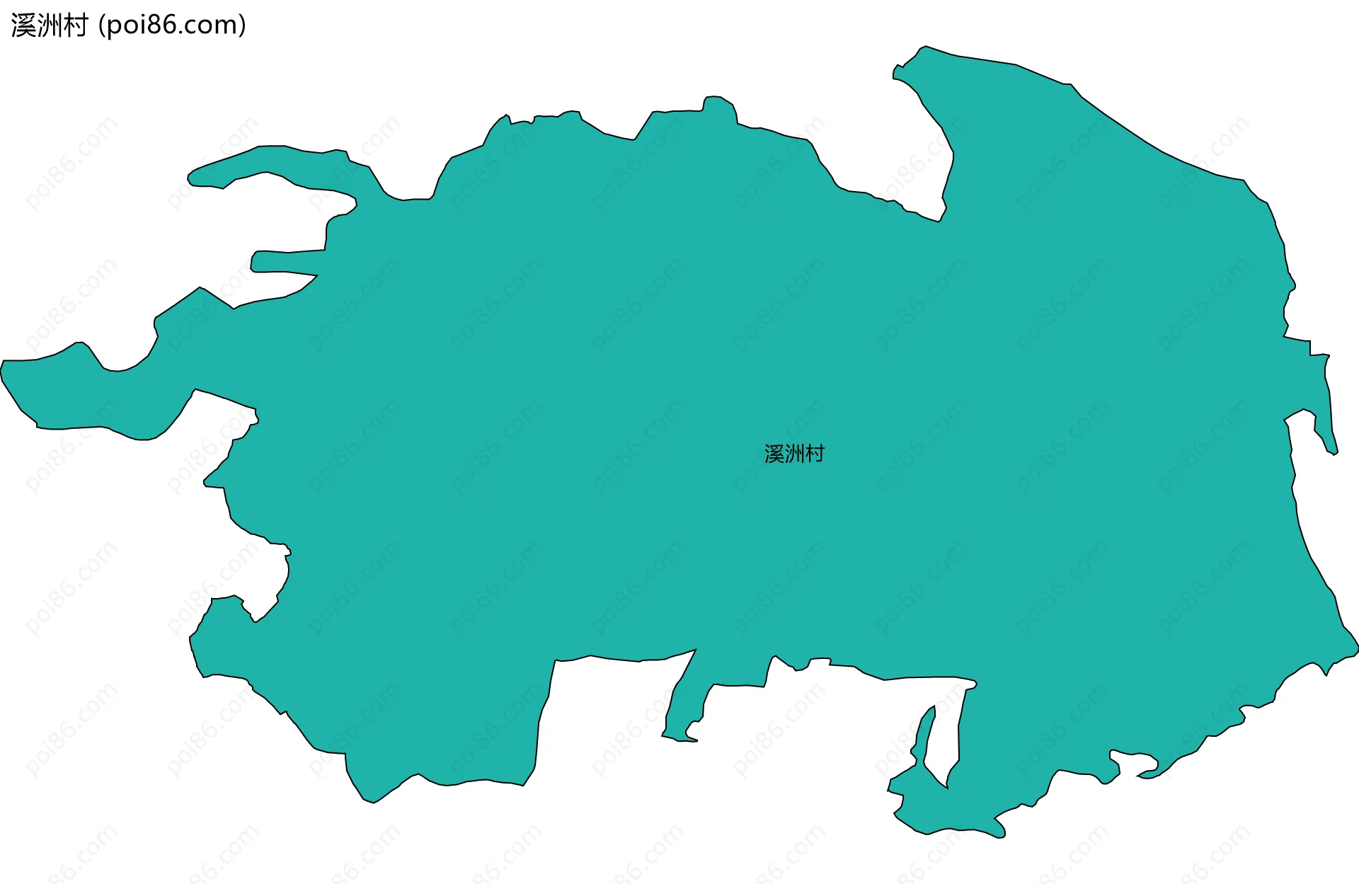 溪洲村边界地图