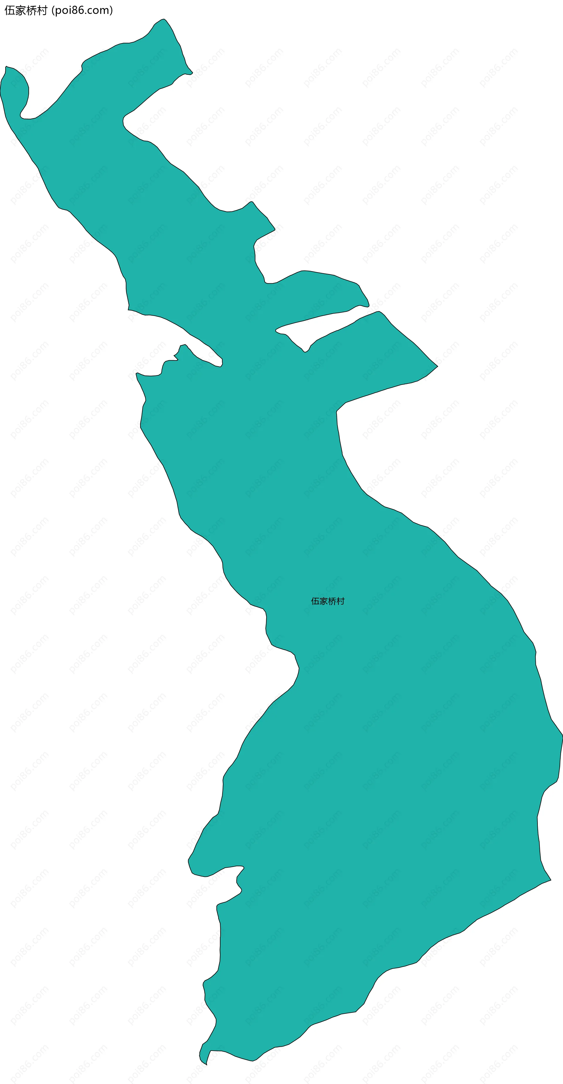 伍家桥村边界地图