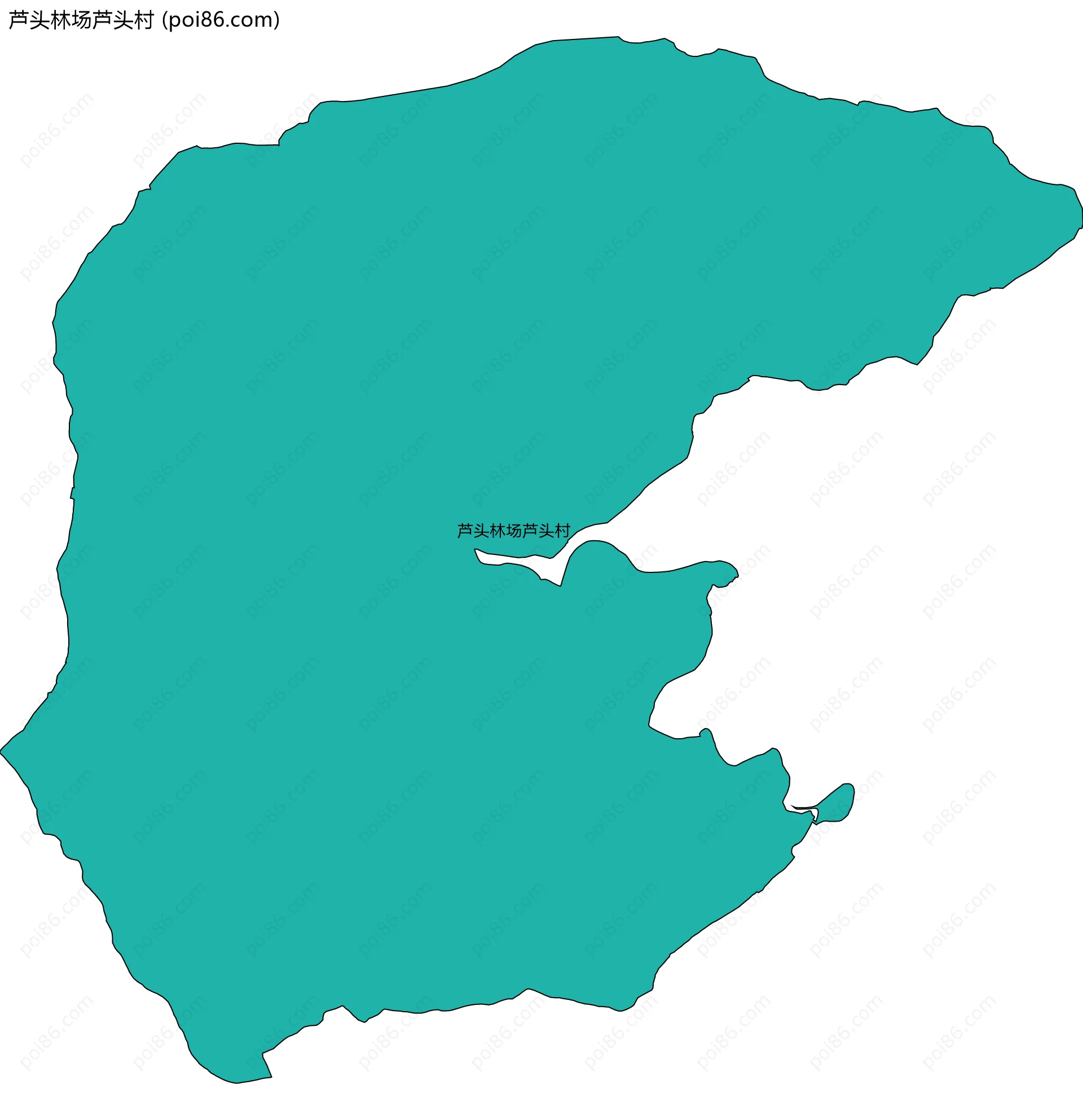 芦头林场芦头村边界地图