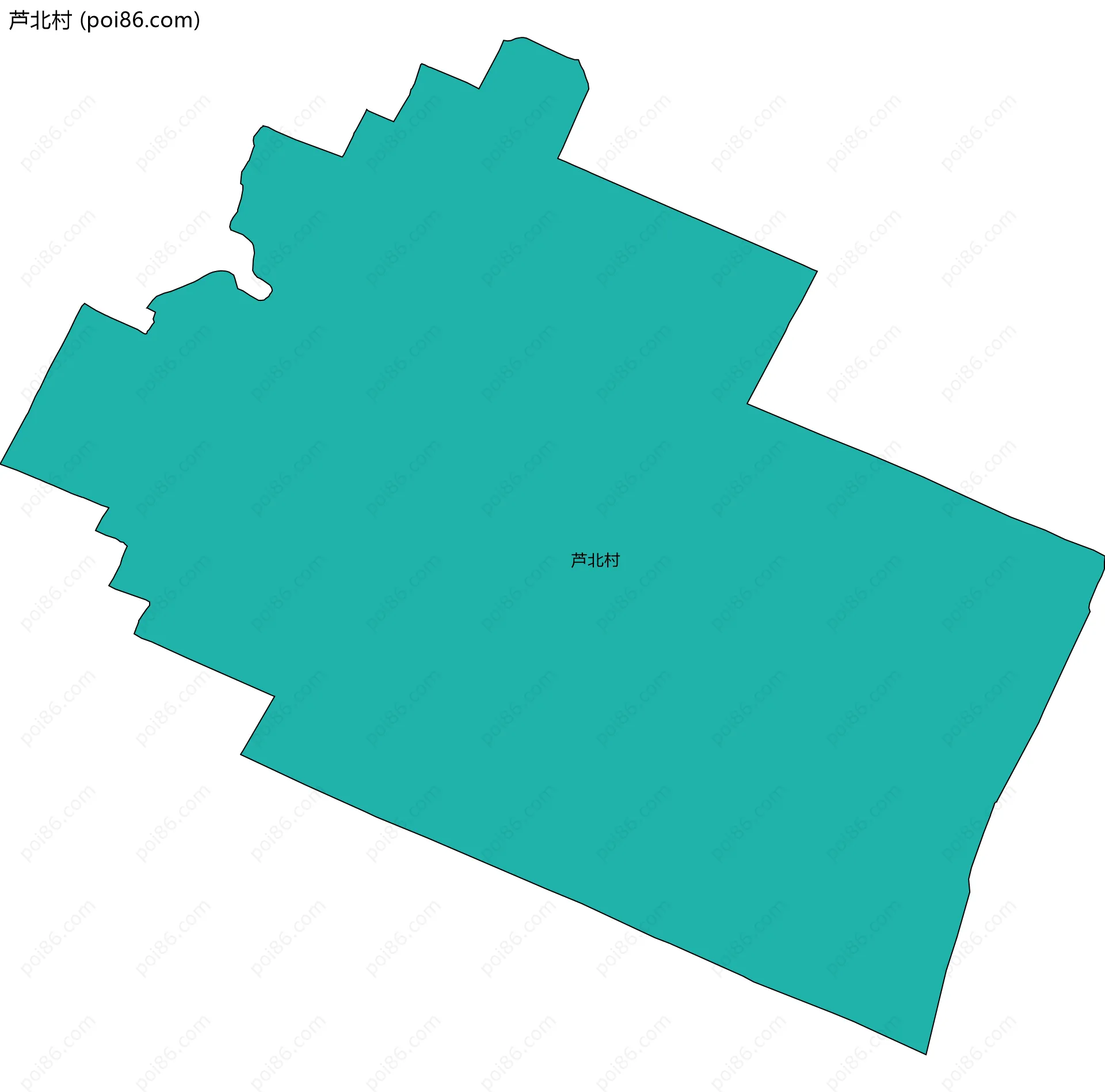 芦北村边界地图