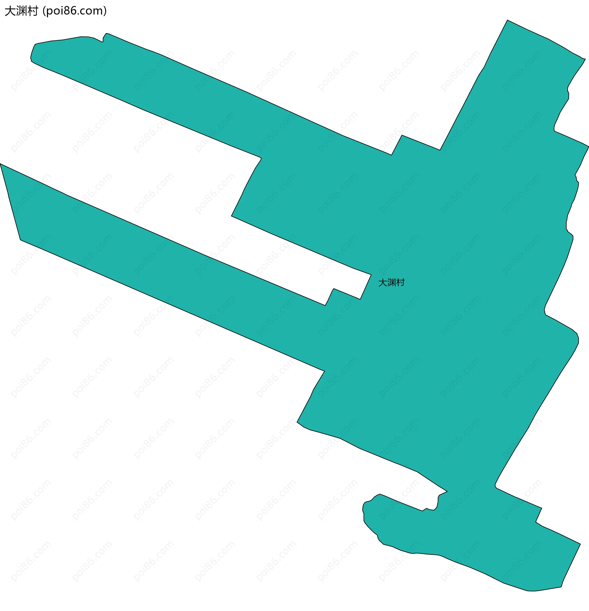 大渊村边界地图