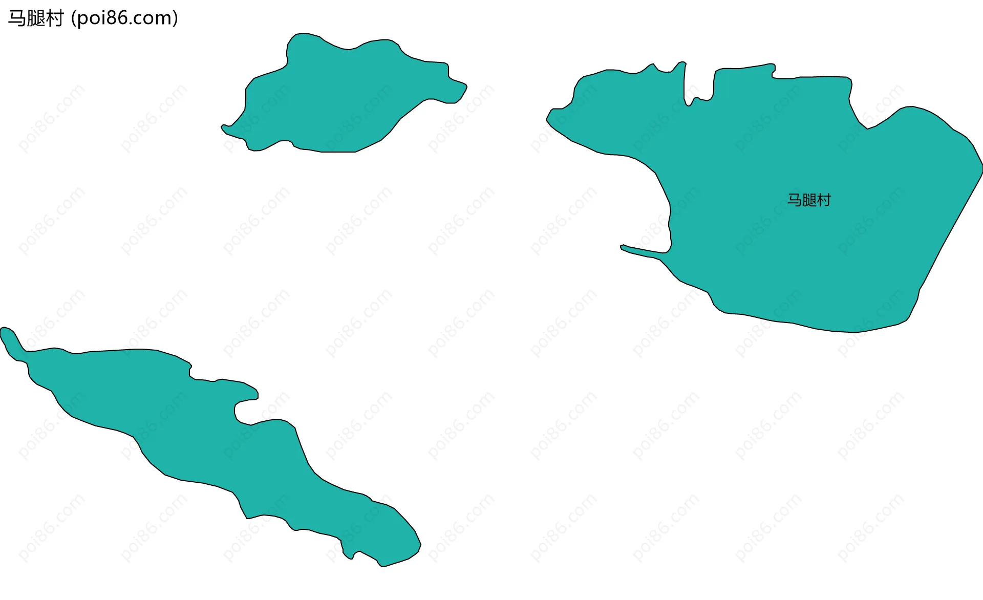 马腿村边界地图