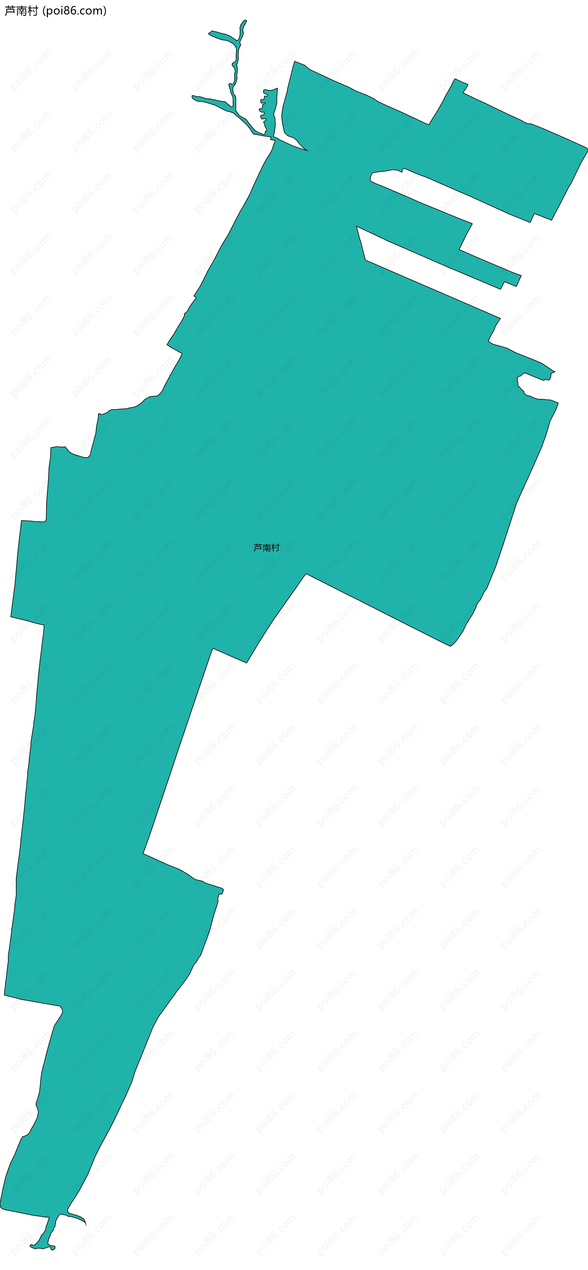 芦南村边界地图