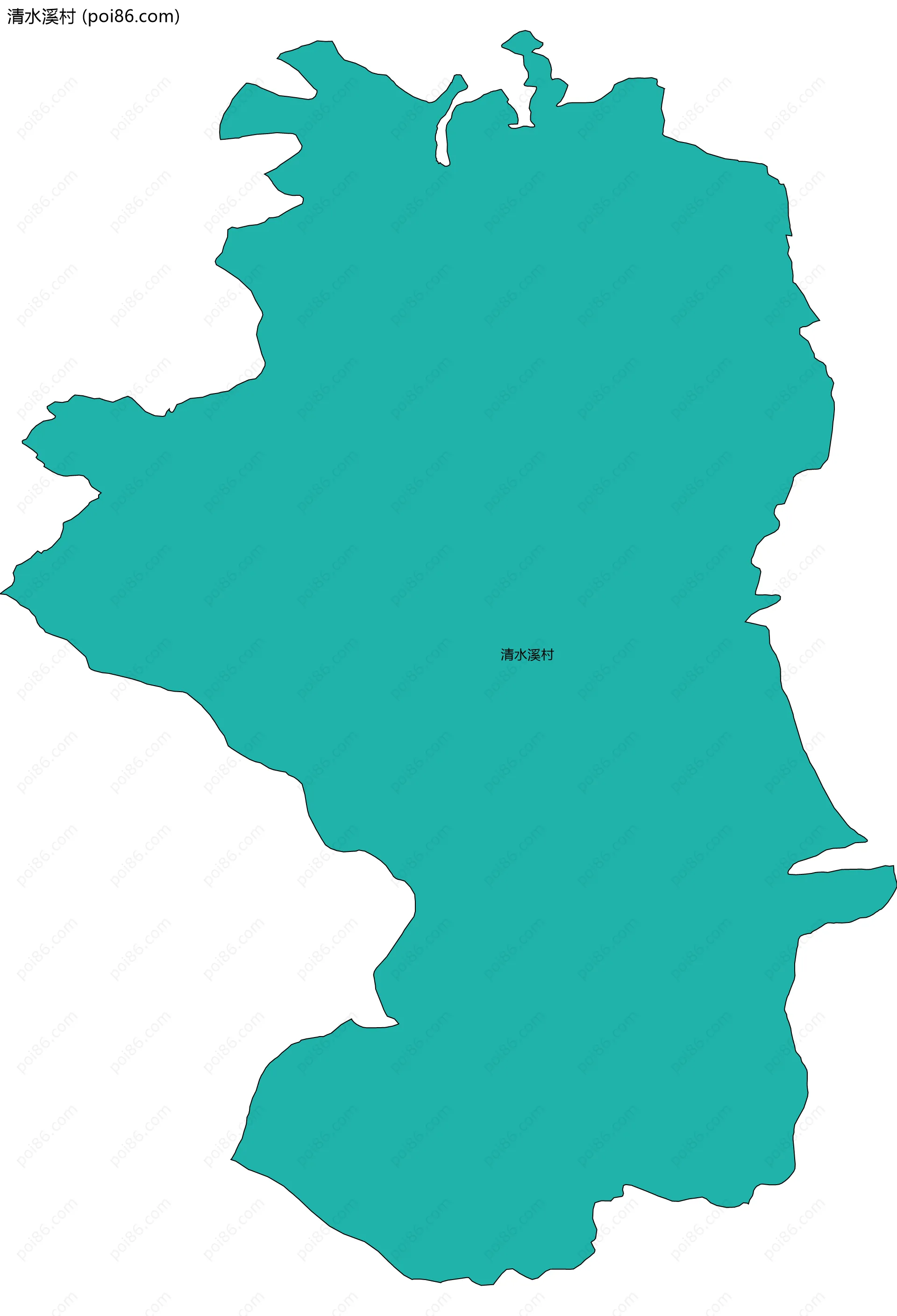 清水溪村边界地图