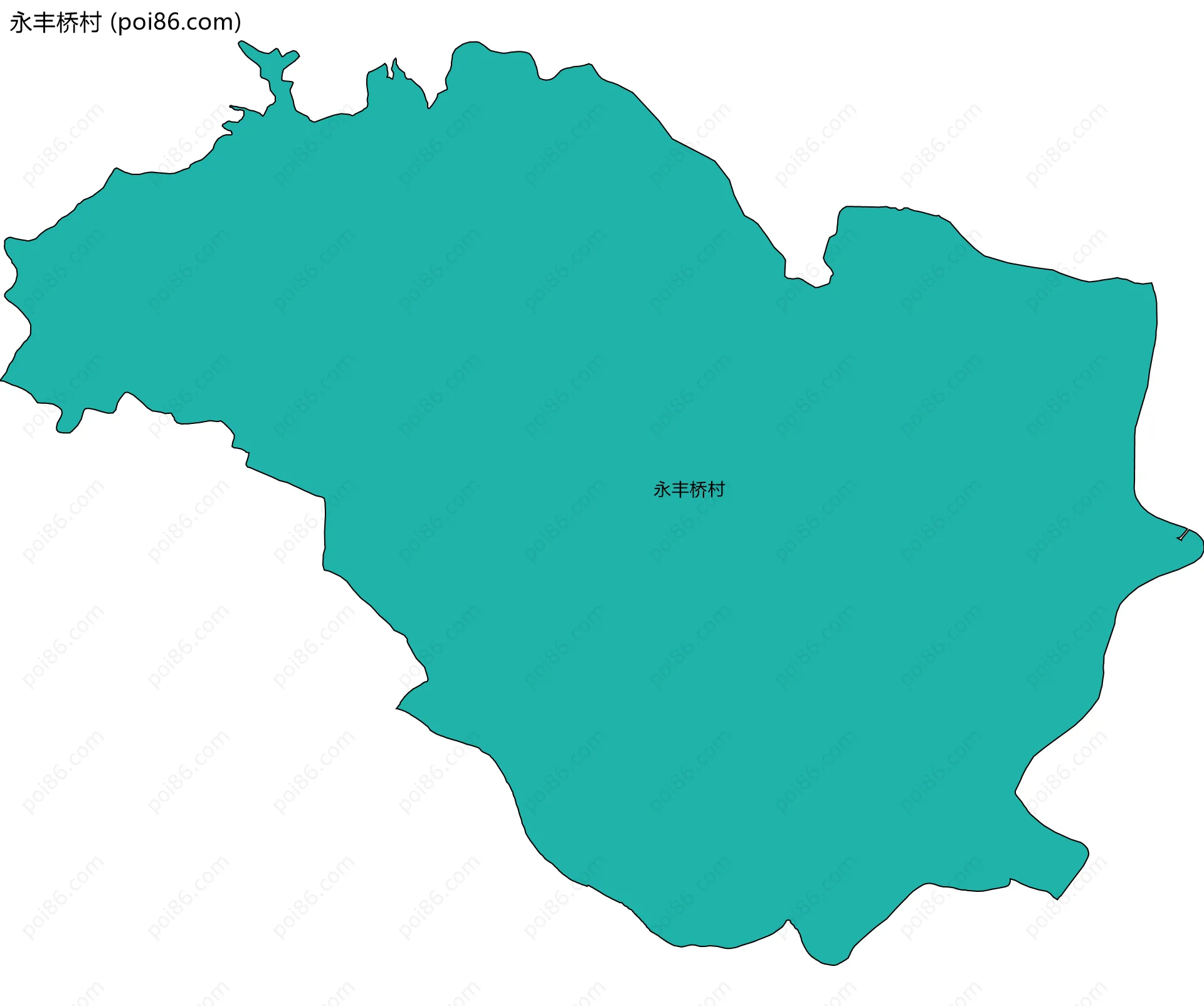 永丰桥村边界地图