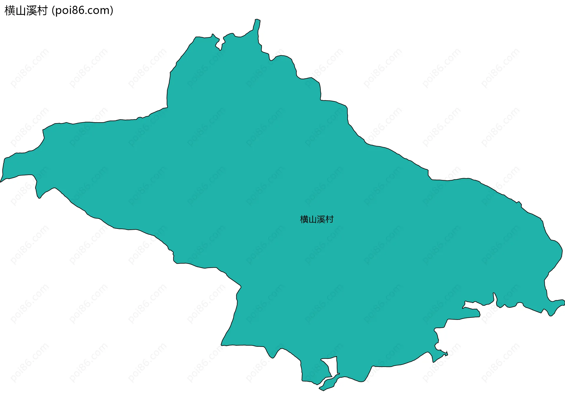 横山溪村边界地图