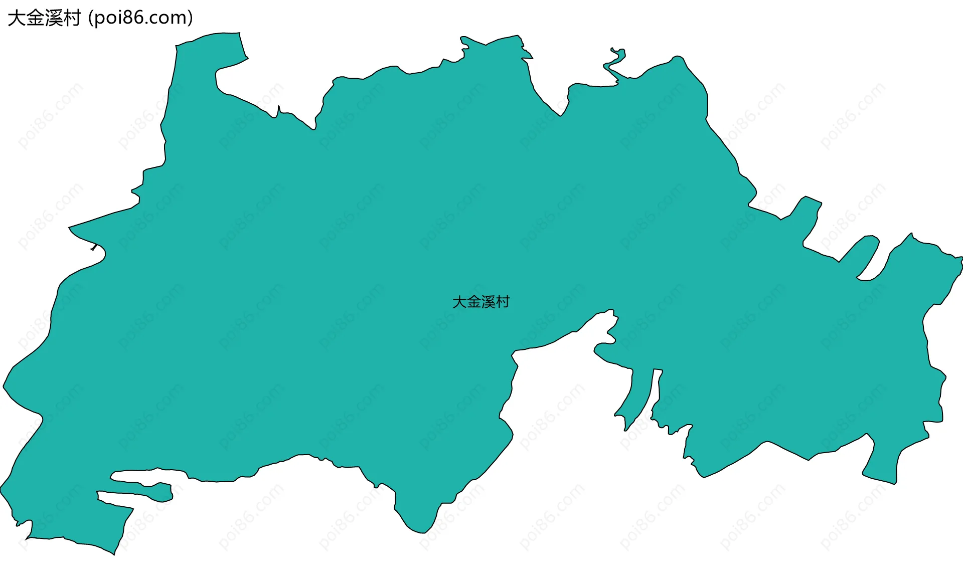 大金溪村边界地图