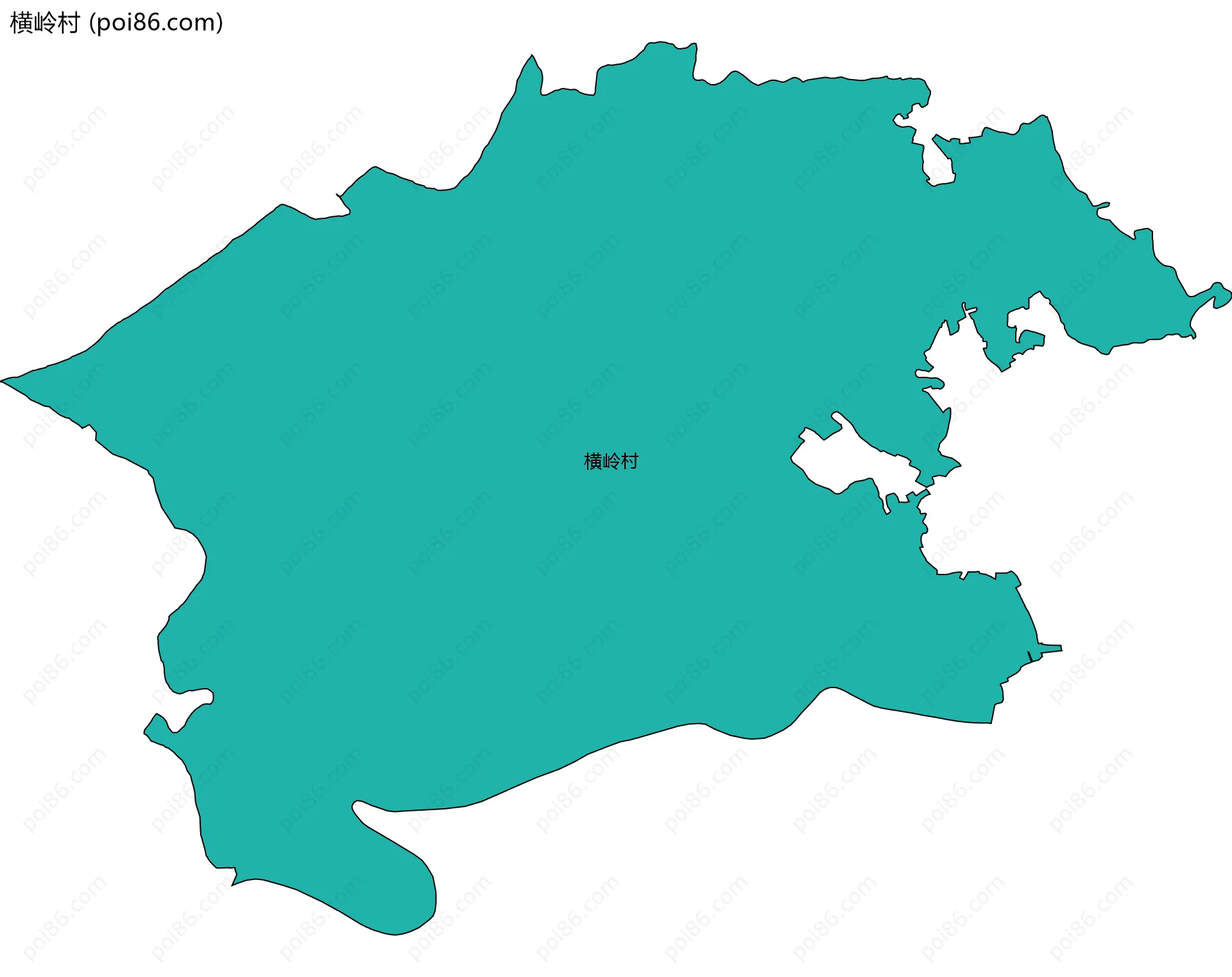 横岭村边界地图