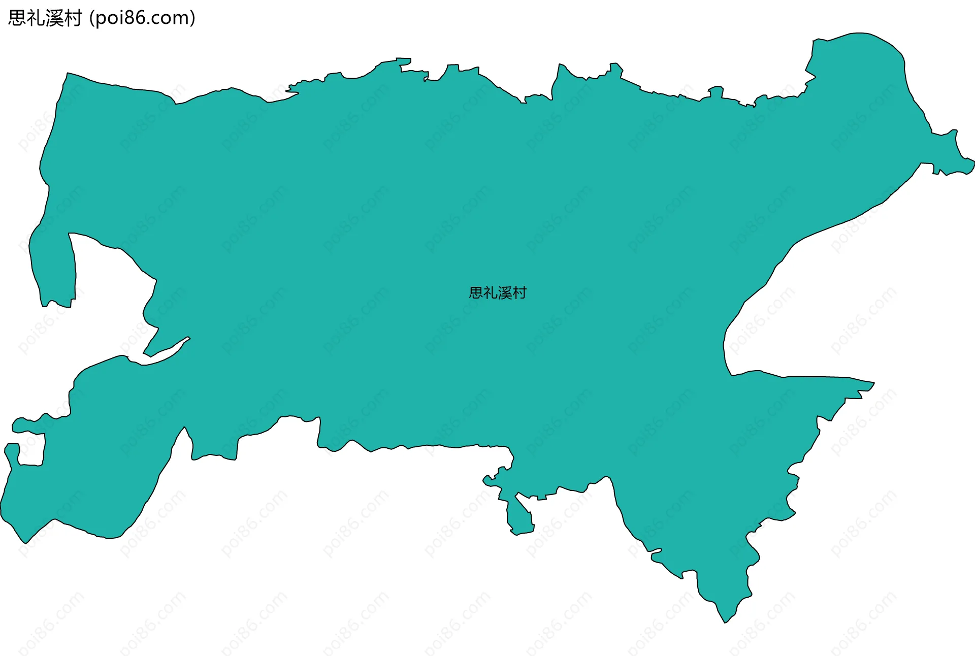 思礼溪村边界地图