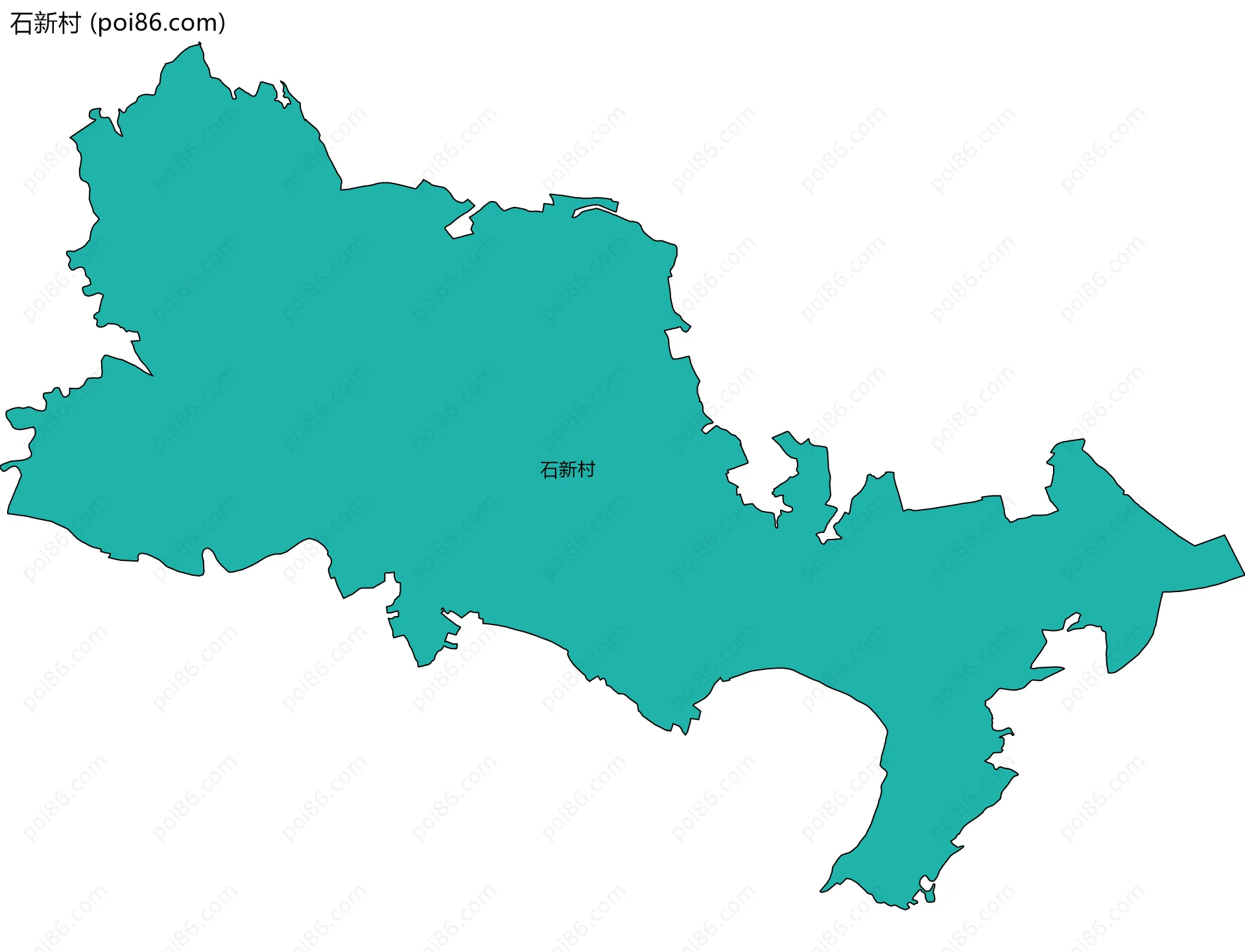 石新村边界地图